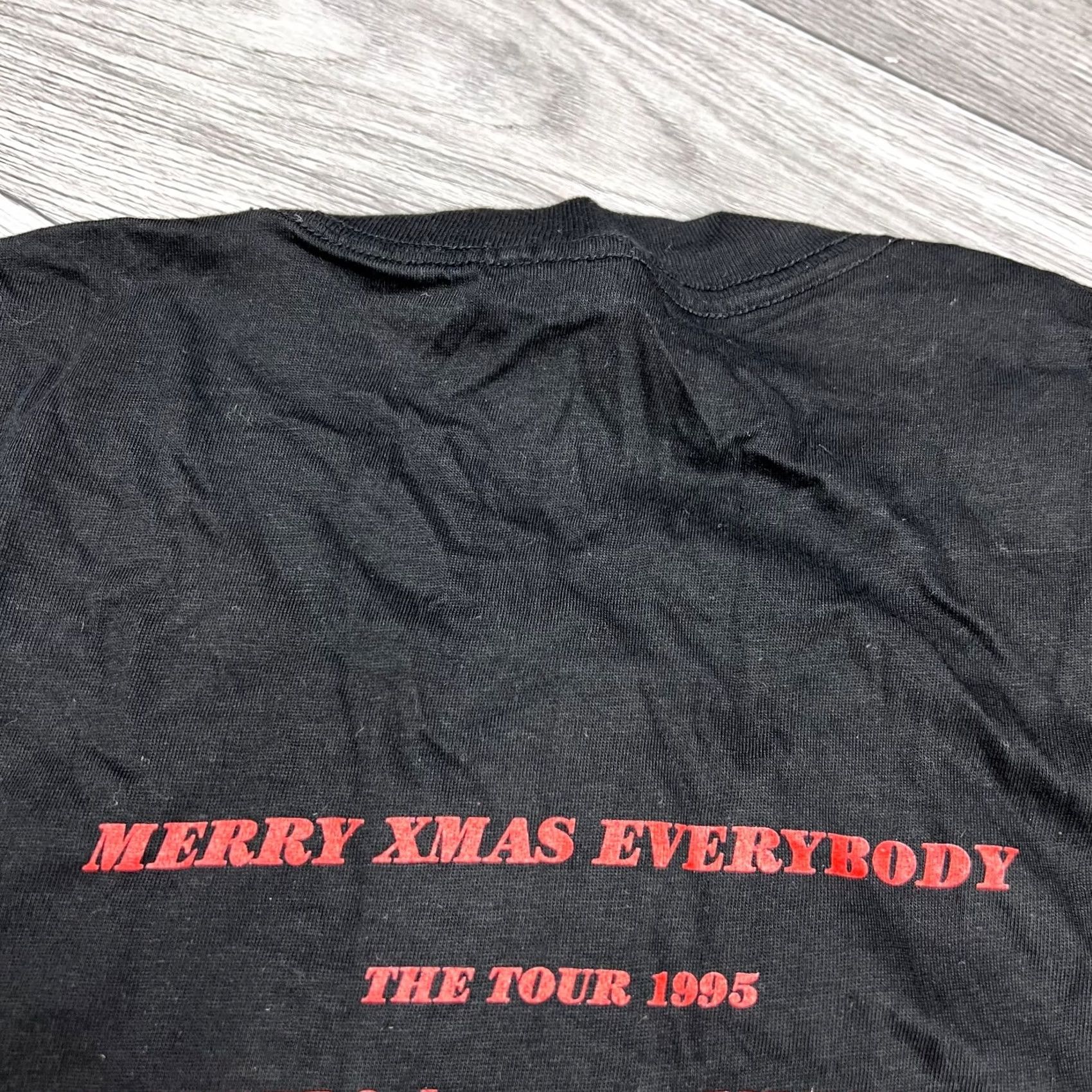 Vintage Slade Merry Xmas Everybody Tour 1995 Vintage T-Shirt XL Black Graphic Tee 1990s Mens Size US XL / EU 56 / 4 - 7 Thumbnail