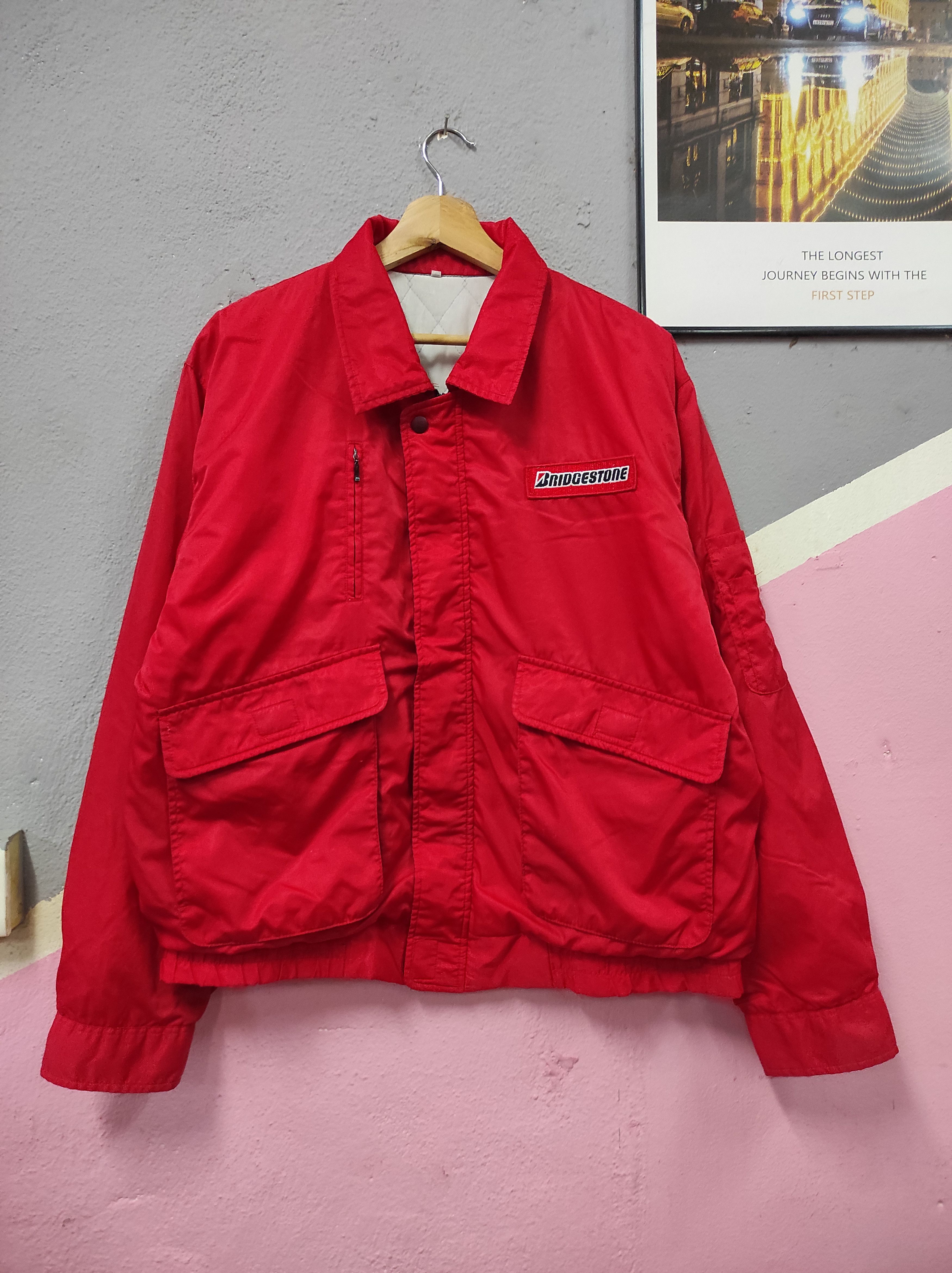 Japanese Brand × Vintage BRIDGESTONE VINTAGE BOMBER JACKET Size US XL / EU 56 / 4 - 1 Thumbnail