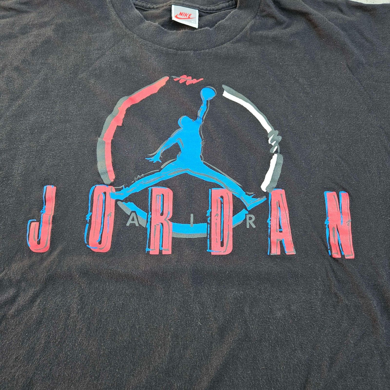 Nike Vintage 90s NIKE Air Jordan Iconic Logo T-shirt Size X-Large Size US XL / EU 56 / 4 - 2 Thumbnail