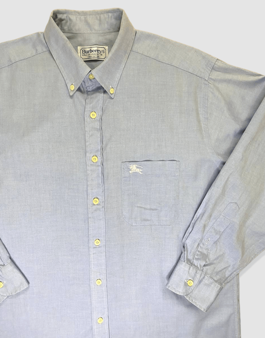Burberry Vintage Burberrys Long Sleeve Button Down Shirt Size US L / EU 52-54 / 3 - 2 Thumbnail