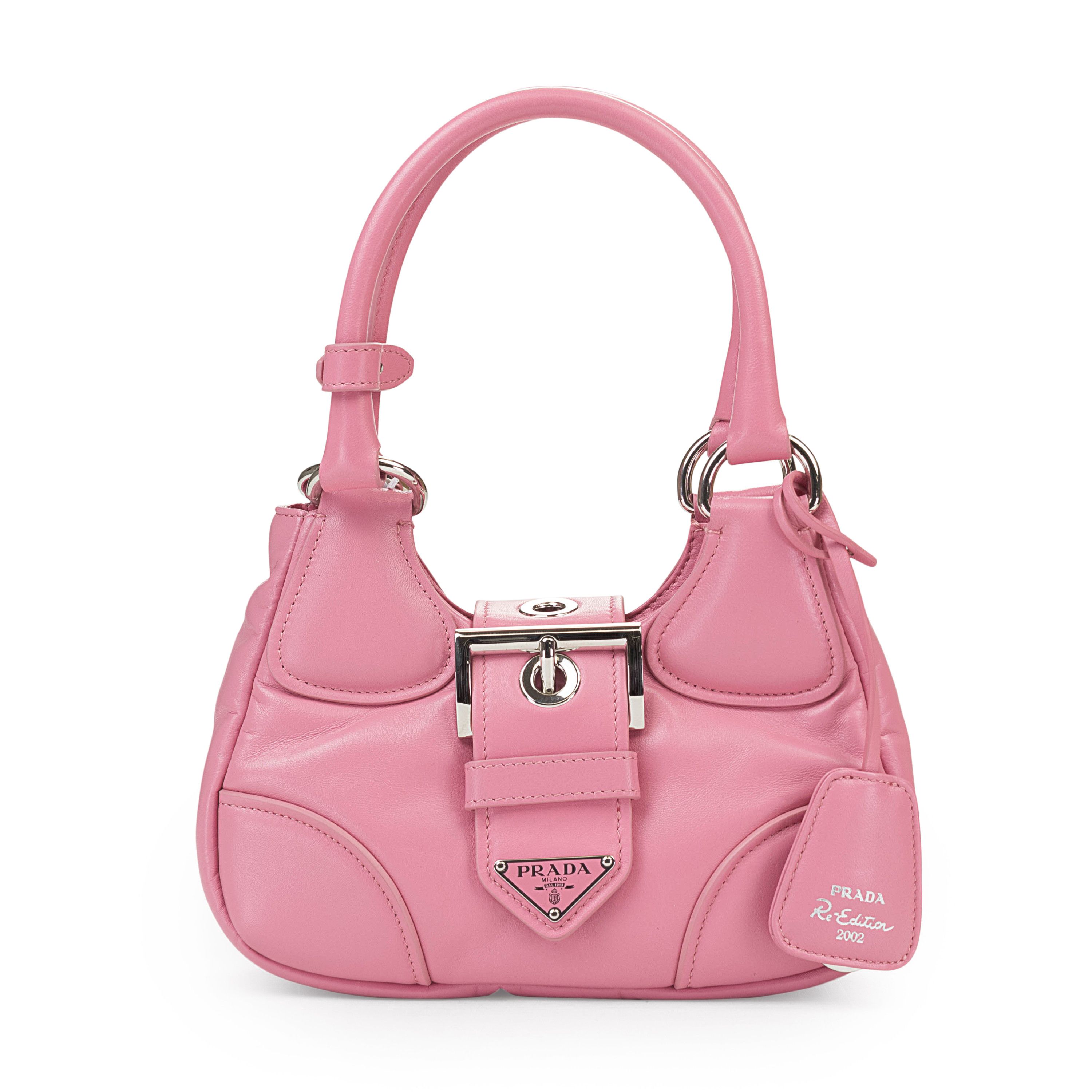 Prada Moon Re-Edition 2002 Mini Bag Pink Handbags Size Os, Women's
