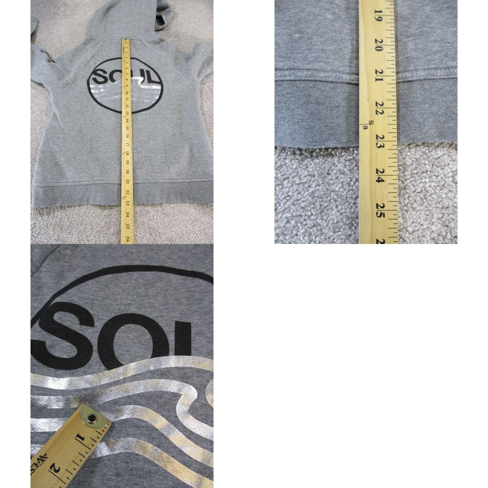Nike Nike Soul Cycle Hoodie Women Small Gray Cotton Pullover Fleece Activewear Cycling Mens Womens Size S / US 4 / IT 40 - 8 Thumbnail