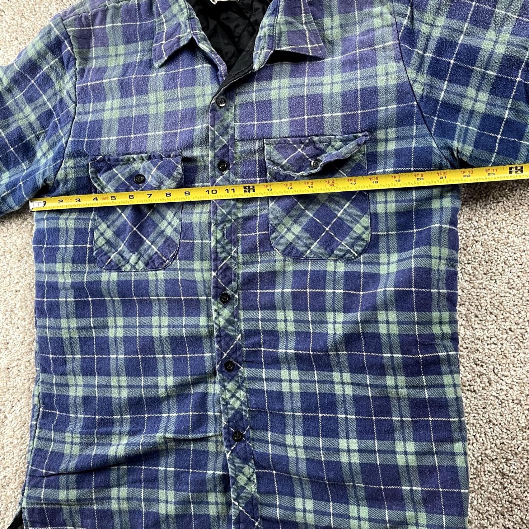 Vintage VINTAGE Wilderness Shirt Jacket Mens Large Blue Plaid Quilted Lined Flannel Size US L / EU 52-54 / 3 - 7 Thumbnail