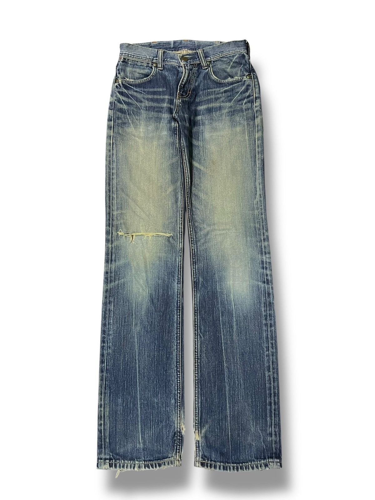 Wrangler Vintage Y2K Wrangler - Faded Mud Wash, Distressed Denim Size US 29 - 2 Thumbnail