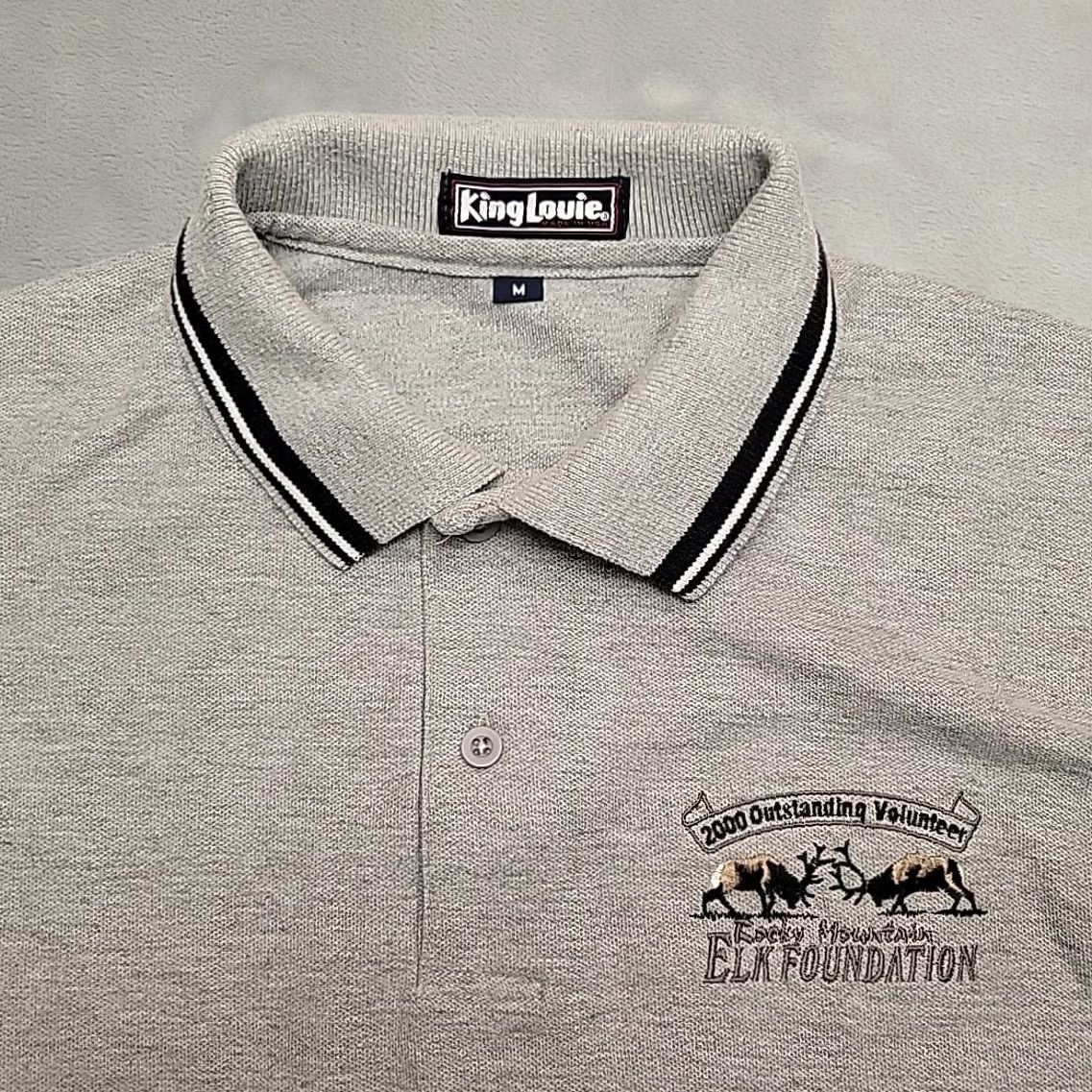 Vintage VINTAGE Rocky Mountain Elk Foundation Shirt Mens M Gray Polo RMEF Made in USA Y2K Size US M / EU 48-50 / 2 - 2 Thumbnail