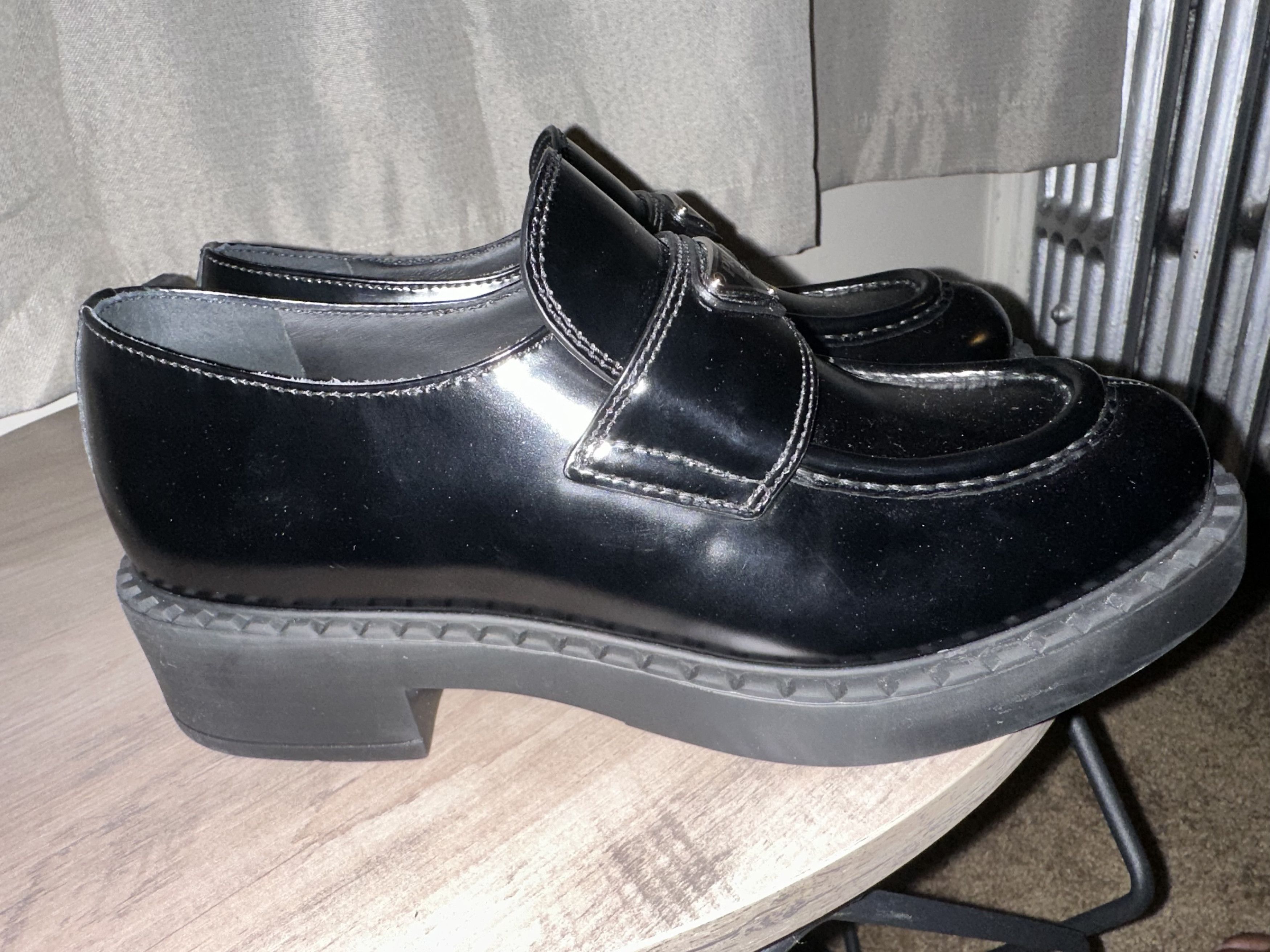 Prada Chocolate brushed leather loafers Size US 9 / IT 39 - 2 Thumbnail