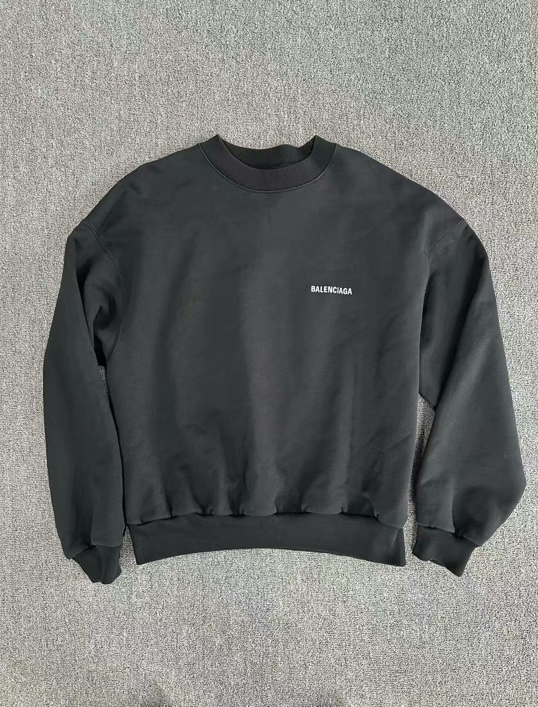 Balenciaga black embroidered logo sweatshirt by balenciaga Size US S / EU 44-46 / 1 - 1 Thumbnail