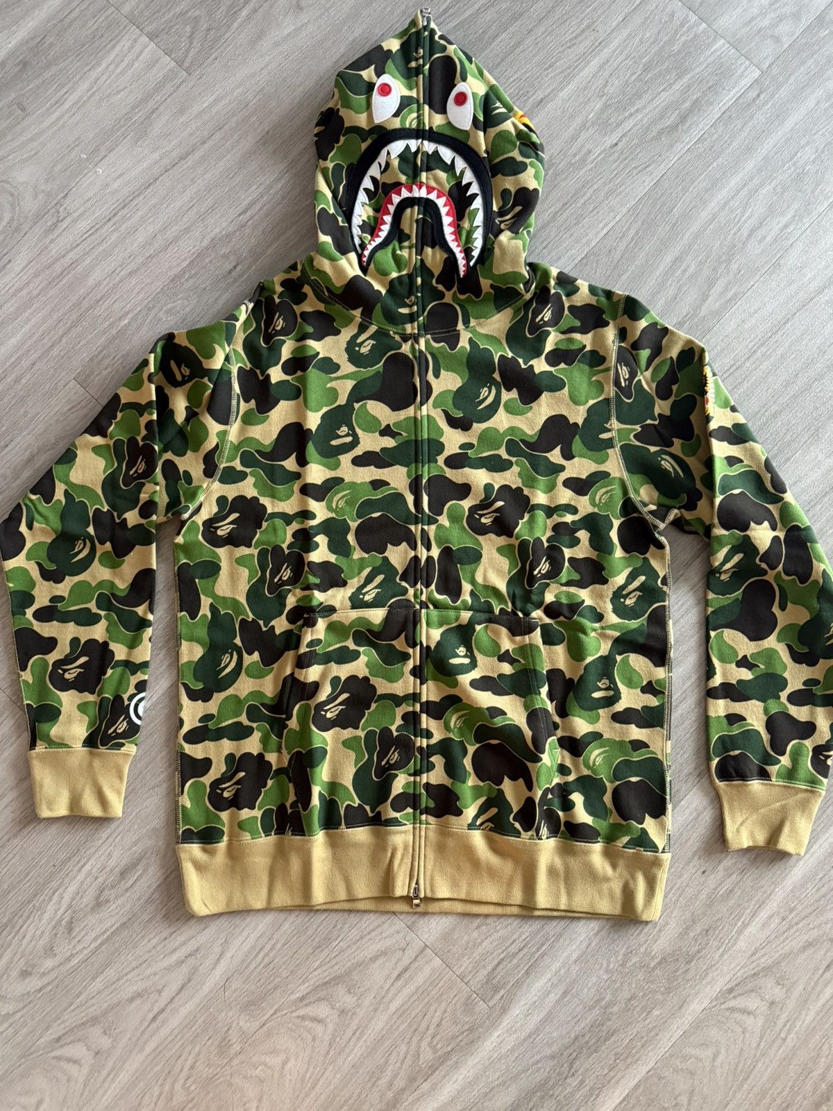 Bape Bape Green ABC Camo PONR Shark Full Zip Size US XXL / EU 58 / 5 - 1 Thumbnail