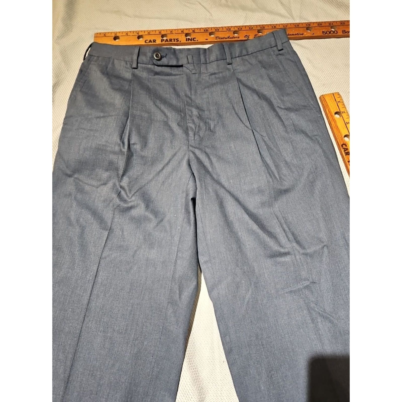 Ermenegildo Zegna Ermenegildo Zegna Pants Mens Size 36 Blue Pleated Dress Casual Trousers Size US 36 / EU 52 - 2 Thumbnail