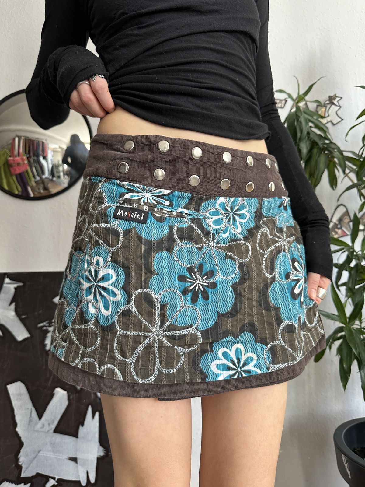 Japanese Brand × Vintage Vintage Reversible Moshiki Mini skirt Y2K Japanese Style Size 32" / US 10 / IT 46 - 3 Thumbnail