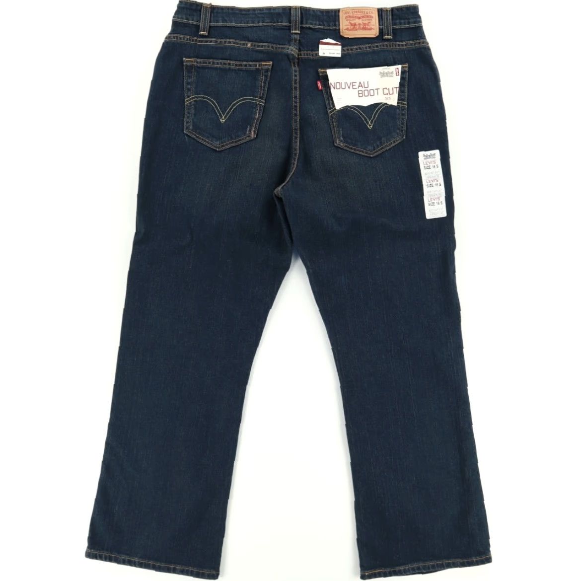 Denime VINTAGE Levis Jeans Women's 18 Blue 515 Bootcut Cotton Denim Regular Stretch Pants 30in Inseam Size 36 Waist Womens Jeans 515 Bootcut Blue 18 Size 40" / US 18 - 4 Thumbnail