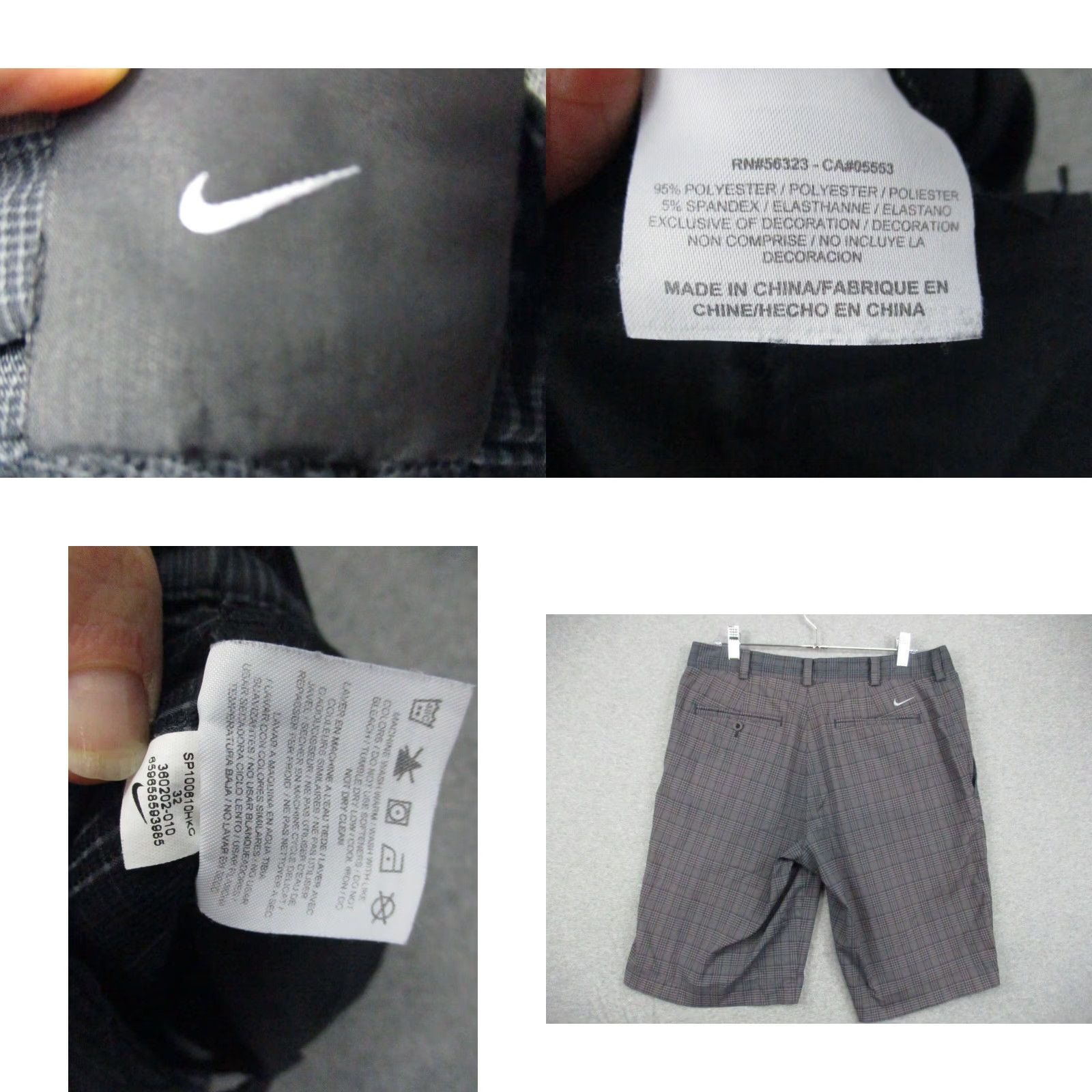 Nike Nike Shorts Men's 32 Gray Plaid Moisture Wicking Stretch Casual Golf Size US 32 / EU 48 - 8 Thumbnail