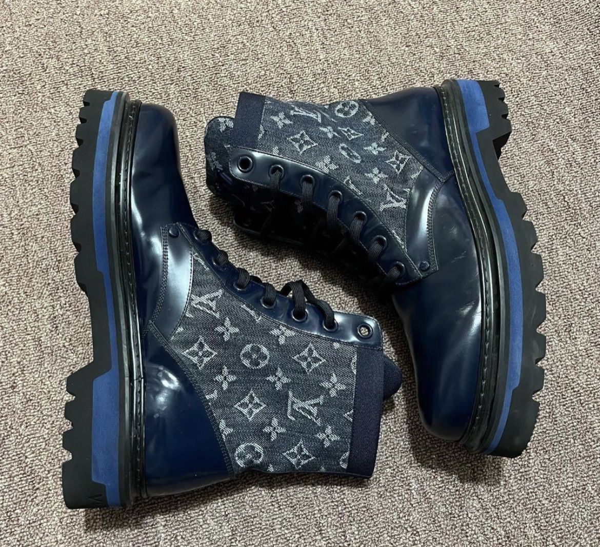 Louis Vuitton Louis Vuitton Navy Monogram Boots Size US 9.5 / EU 42-43 - 3 Thumbnail