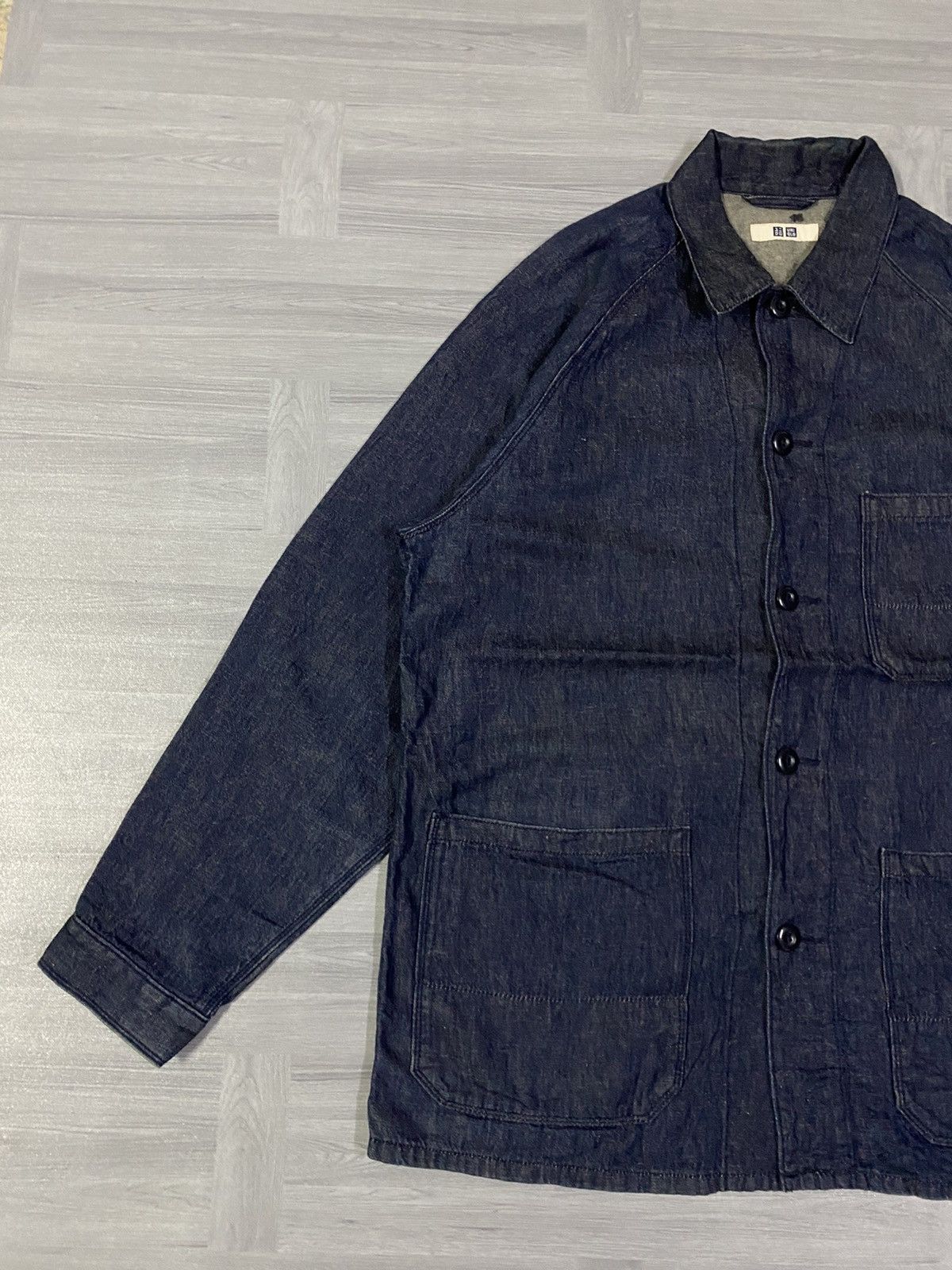 Uniqlo Uniqlo Utility Denim Jacket ( Cotton Linen ) Size US XL / EU 56 / 4 - 3 Thumbnail