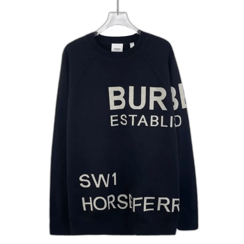 Burberry Burberry Black Logo Knit Sweater Size M Size US M / EU 48-50 / 2 - 1 Thumbnail