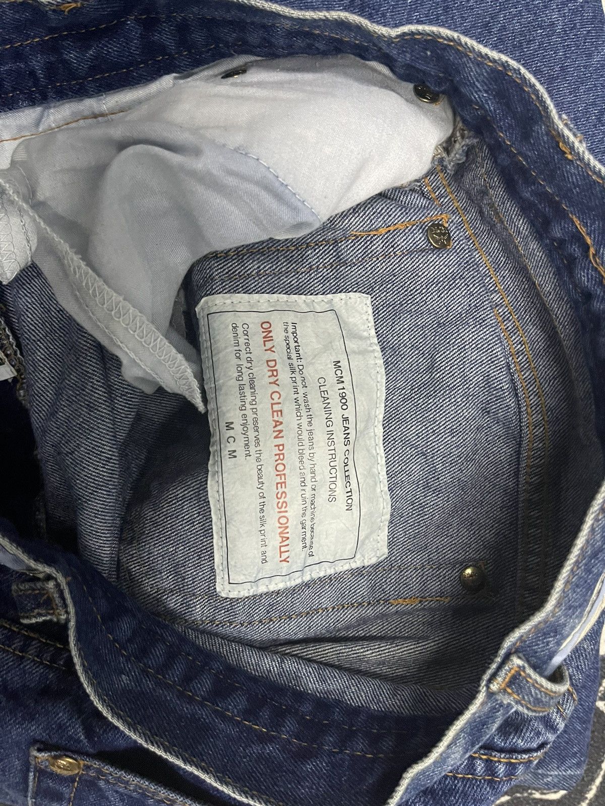MCM 90s MCM DENIM BAGGY JEANS RARE DESIGN Size US 30 / EU 46 - 10 Thumbnail