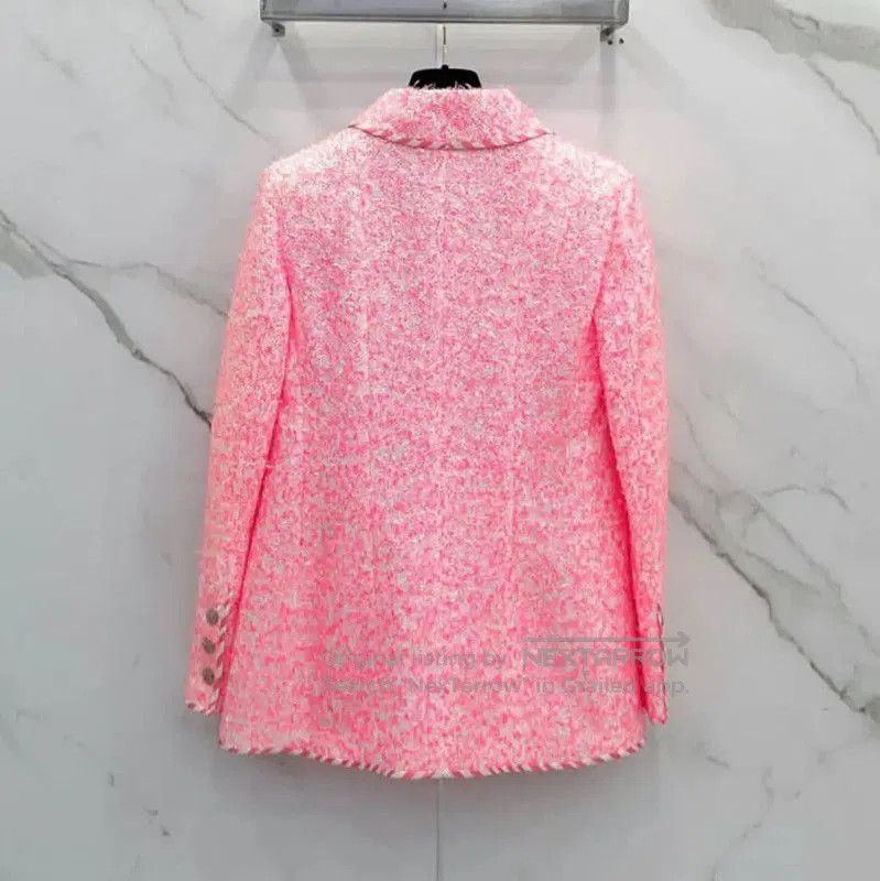 Chanel Chanel Pink Polyester Women's Jacket . Size S / US 4 / IT 40 - 3 Thumbnail