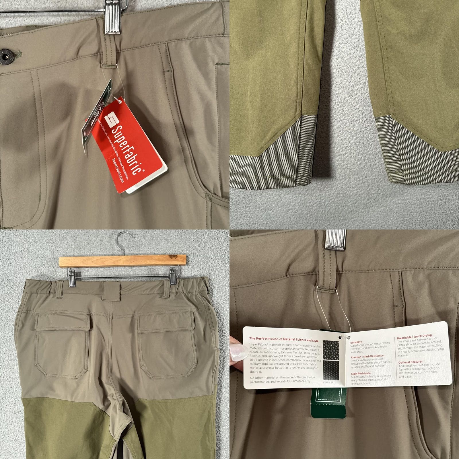 Vintage LL Bean Mens Pants 40x31 Ash Dark Mush Up Pro Nylon Briar Field Brush Size US 40 / EU 56 - 9 Thumbnail