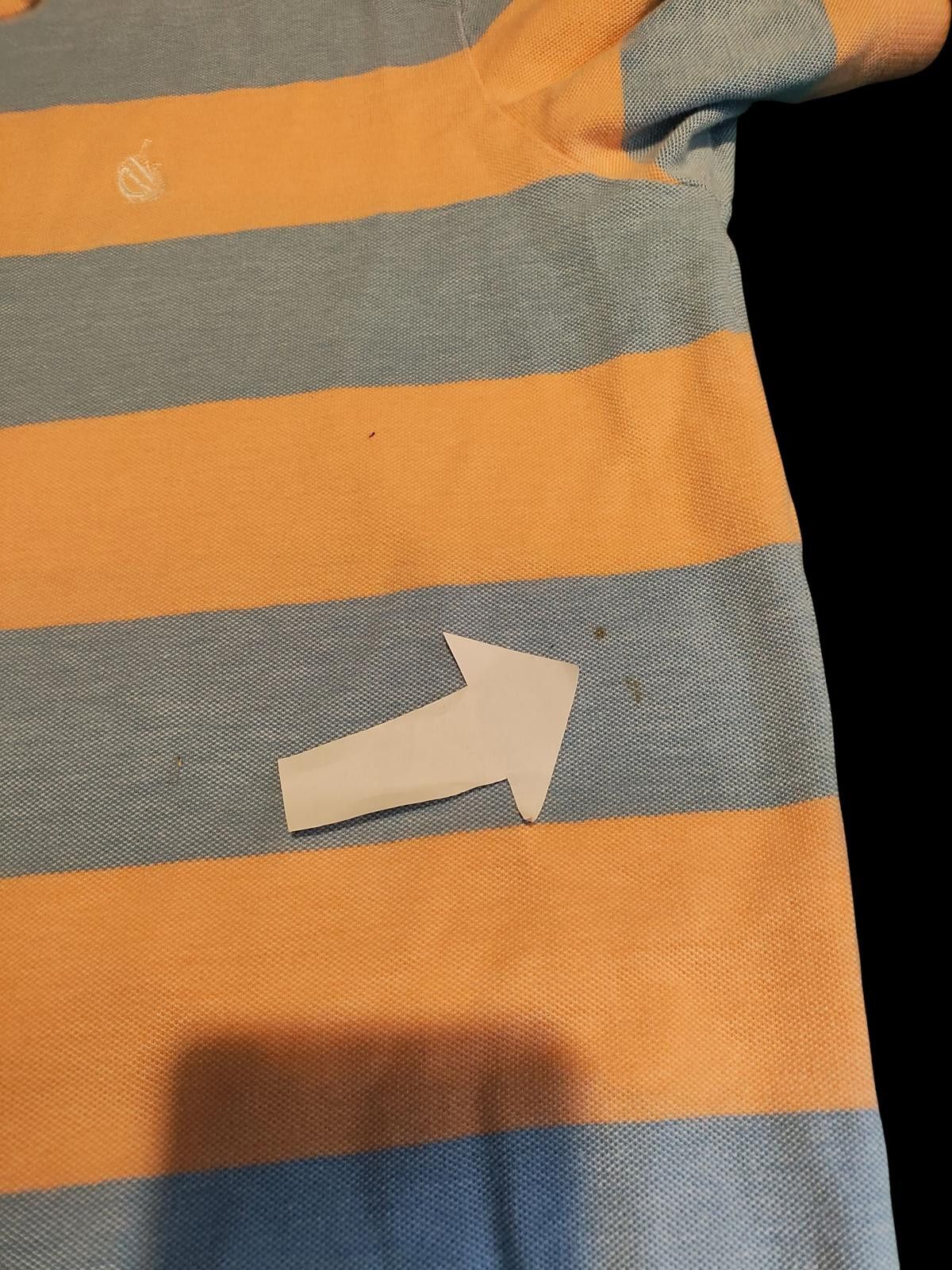 Nautica Men's Short Sleeve Polo Shirt Blue and Orange Stripes Size US L / EU 52-54 / 3 - 6 Thumbnail