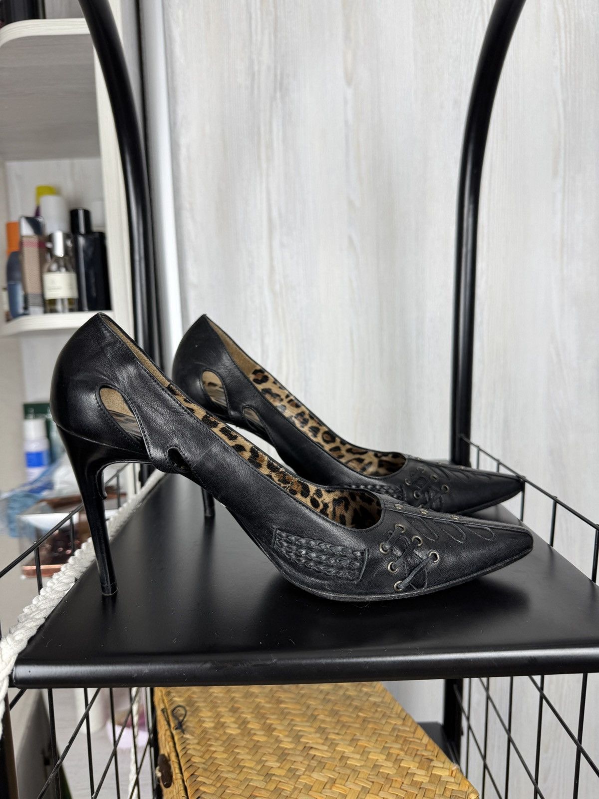 Dolce & Gabbana Dolce & Gabbana vintage black leopard heels slingbacks Size US 11 / IT 41 - 2 Thumbnail