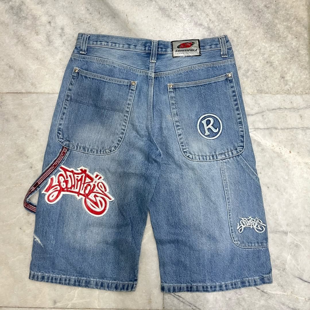 JNCO × Southpole Vintage Southpole Spellout Embroidered Jorts Size US 34 / EU 50 - 4 Thumbnail
