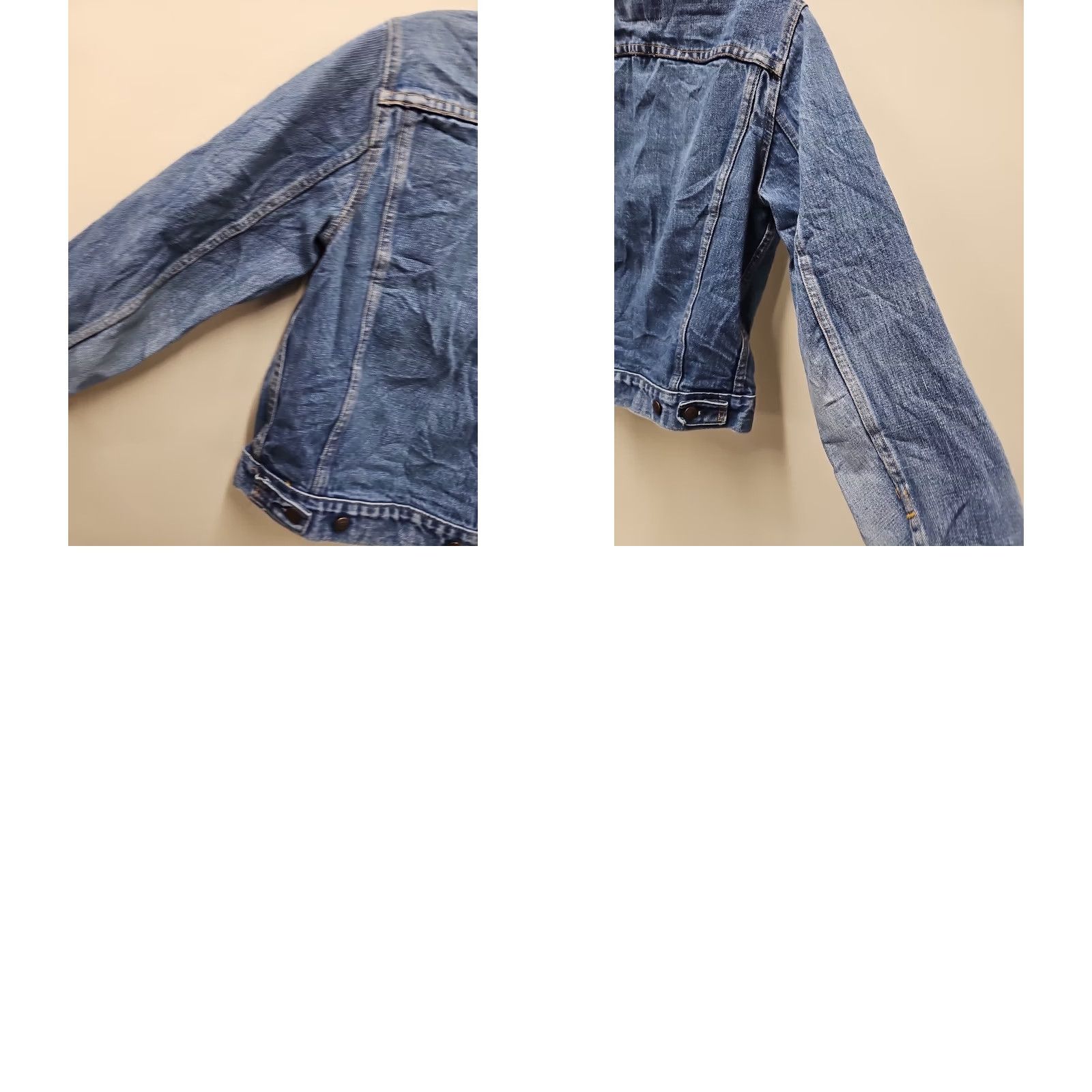 Vintage VINTAGE Levi’s Orange Tab Denim Jacket 16 Teens Blue Cotton Button Collared Jacket Mens/Teens Regular Size 16 Distressed Worn in 70705-0317 Size 38" / US 16 / IT 52 - 8 Thumbnail