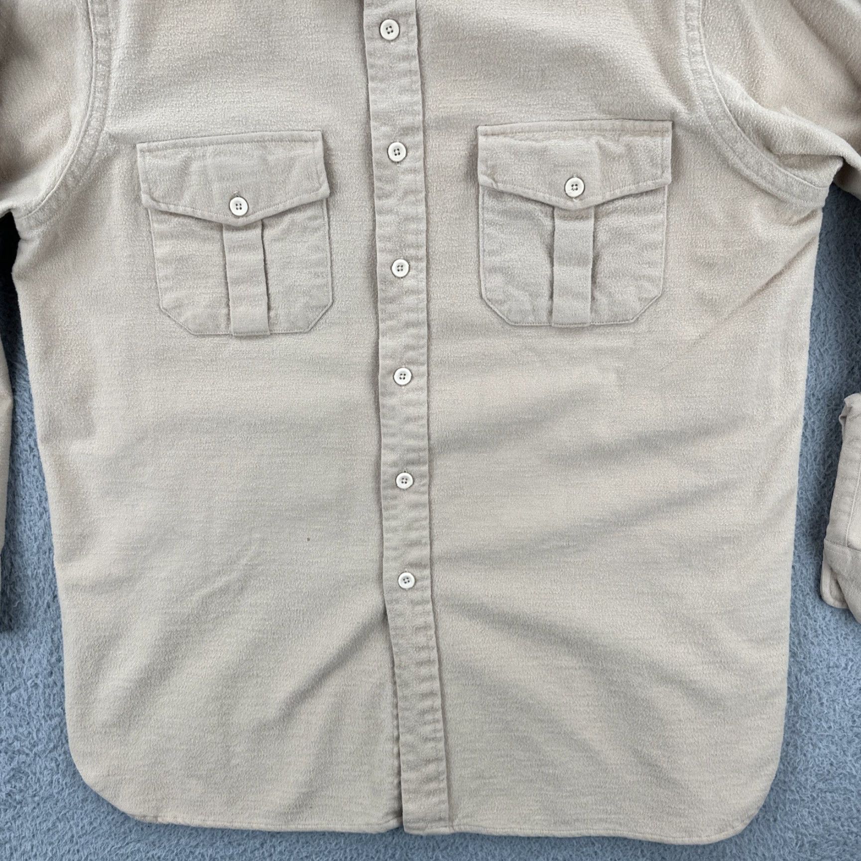 Vintage VINTAGE Unbranded Button-Up Shirt Mens L Heavyweight Cotton Khaki Brown USA EUC Size US L / EU 52-54 / 3 - 4 Thumbnail