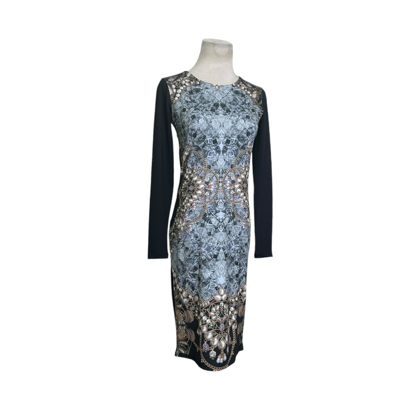 Topshop Topshop black front print long sleeves mini dress size 4 Size M / US 6-8 / IT 42-44 - 15 Thumbnail