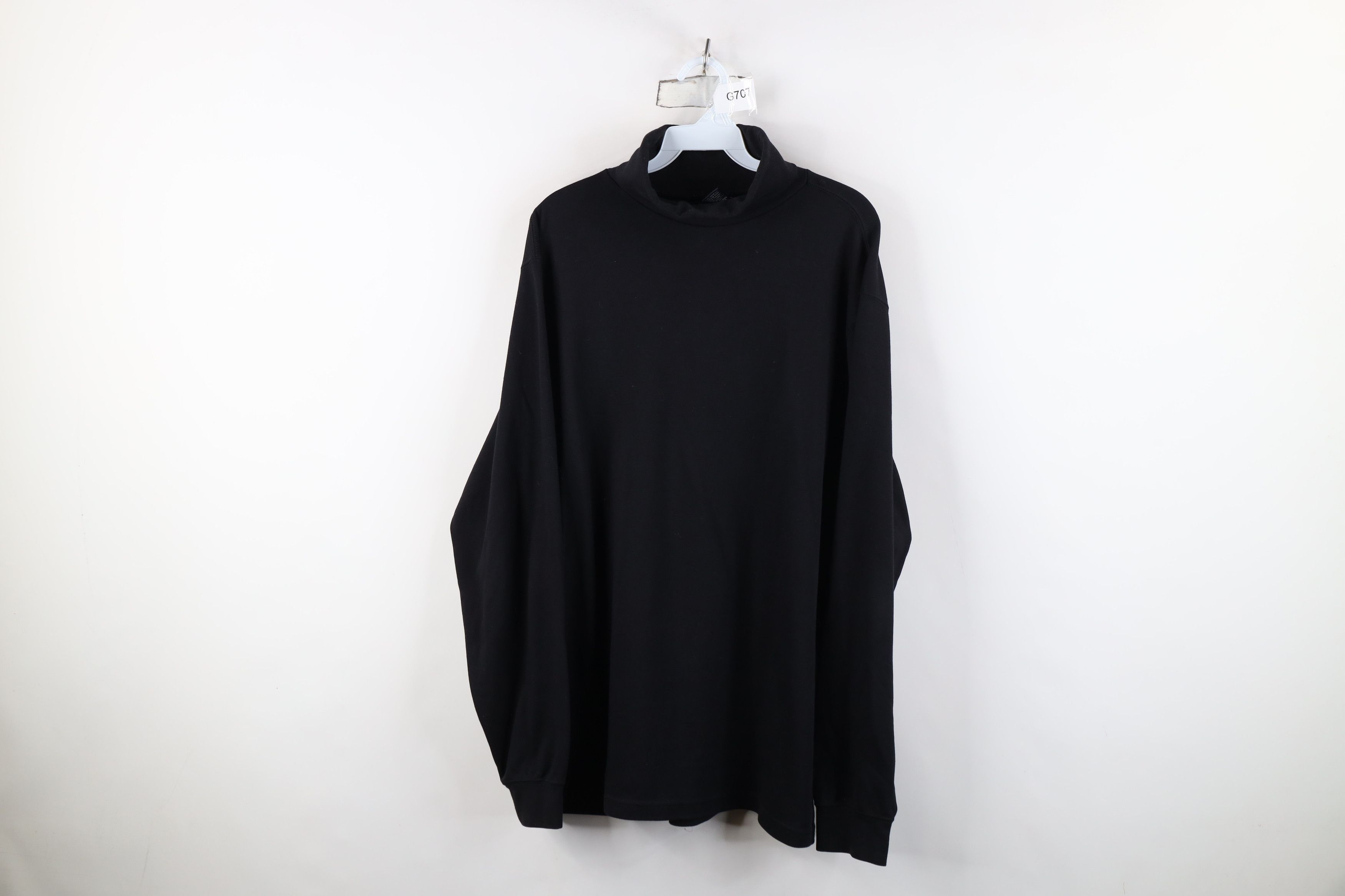 Lands' End Vintage 90s Lands End Soft Knit Turtleneck T-Shirt Black USA Size US L / EU 52-54 / 3 - 1 Thumbnail