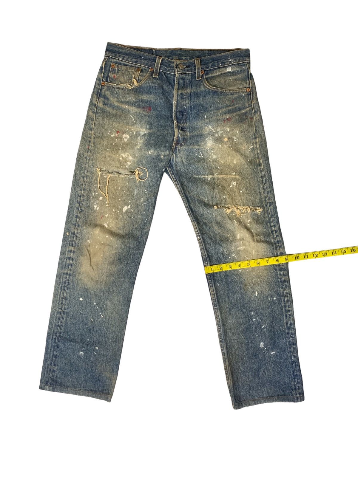 Levi's Vintage Clothing Rare Design Vintage Levi’s 501xx Distressed Denim Size US 32 / EU 48 - 12 Thumbnail