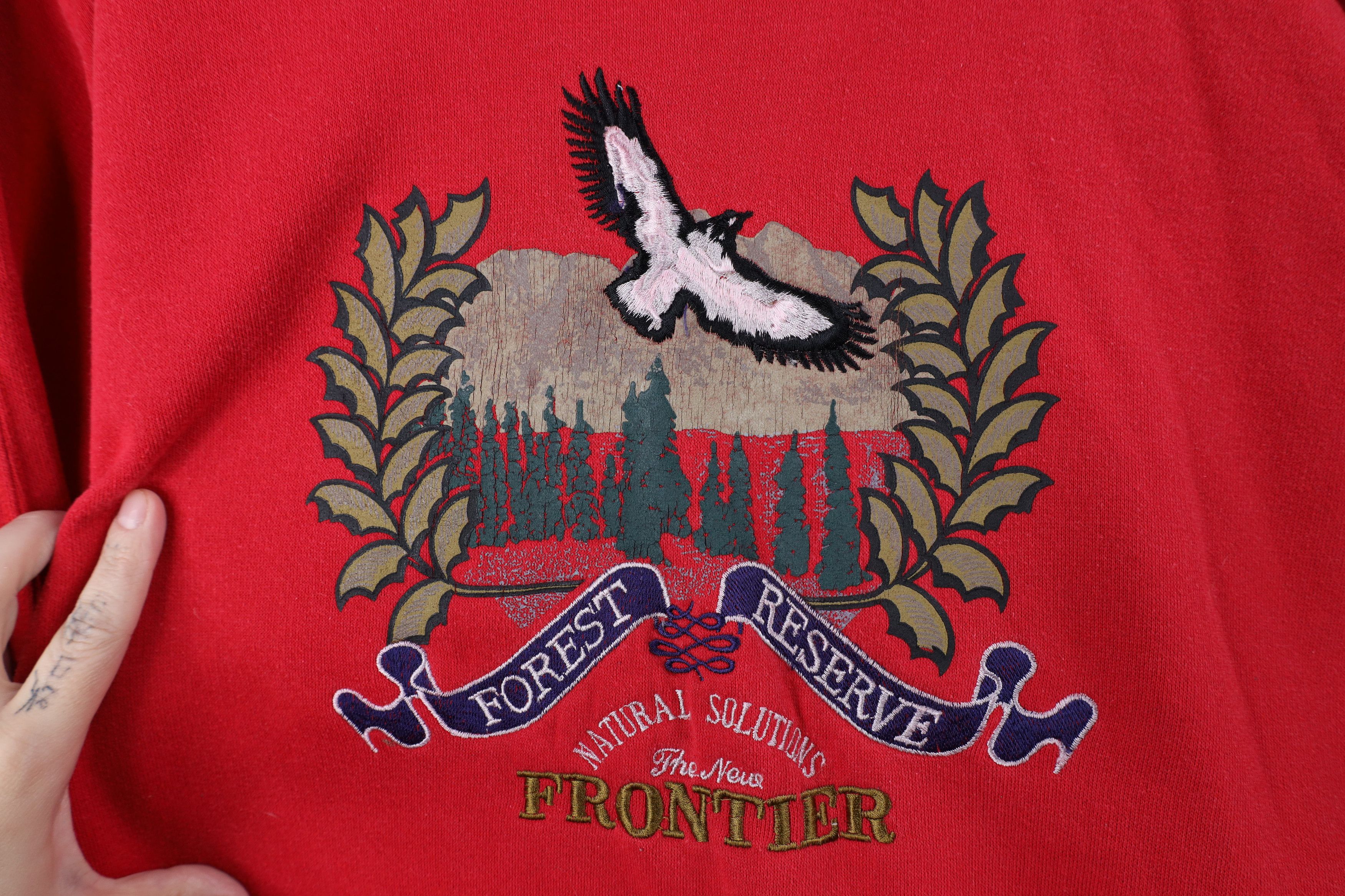 Vintage Vtg 90s Streetwear Nature Forest Reserve Eagle Sweatshirt Size M / US 6-8 / IT 42-44 - 6 Thumbnail