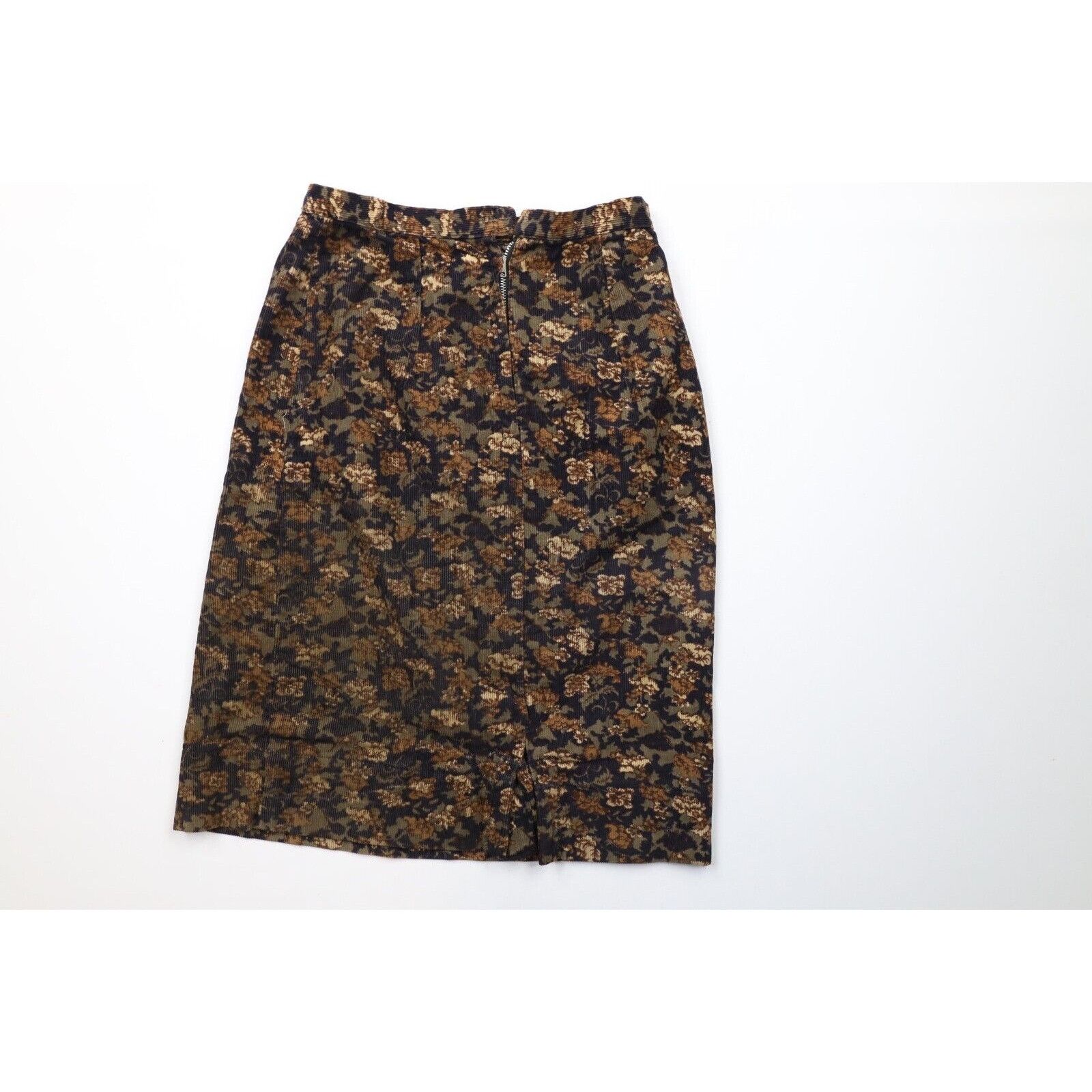 Vintage Vintage 60s 70s Mid Century Modern MCM Flower Corduroy Skirt Size 24" / US 00 / IT 34 - 6 Thumbnail
