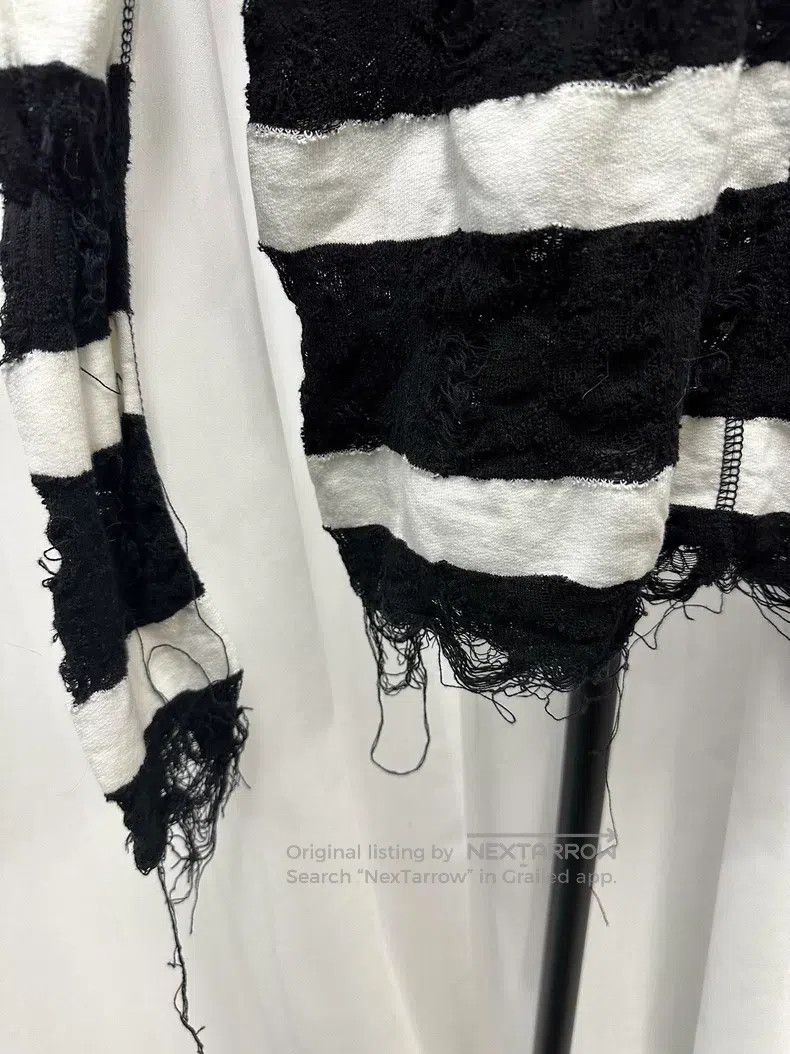 Junya Watanabe JUNYA WATANABE Distressed Striped Long Sleeve Size US M / EU 48-50 / 2 - 8 Thumbnail