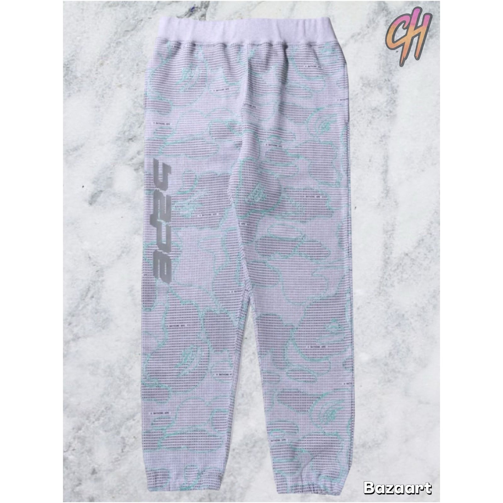 Bape Bape Text Code Camo Grey Sweatpants Size Medium Size US 31 - 1 Thumbnail