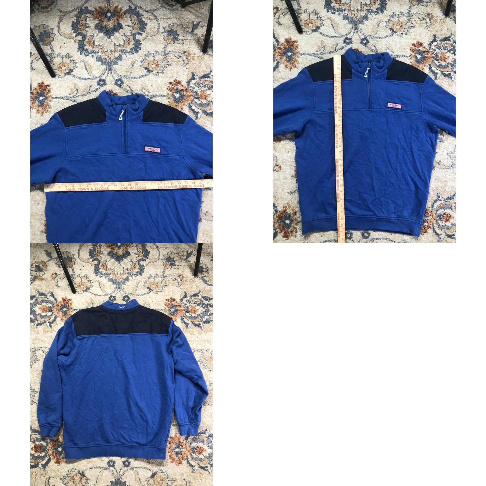 Vineyard Vines Vineyard Vines Sweatshirt Mens M 1/4 Zip Blue Fleece Shep Shirt Pullover Size US M / EU 48-50 / 2 - 8 Thumbnail