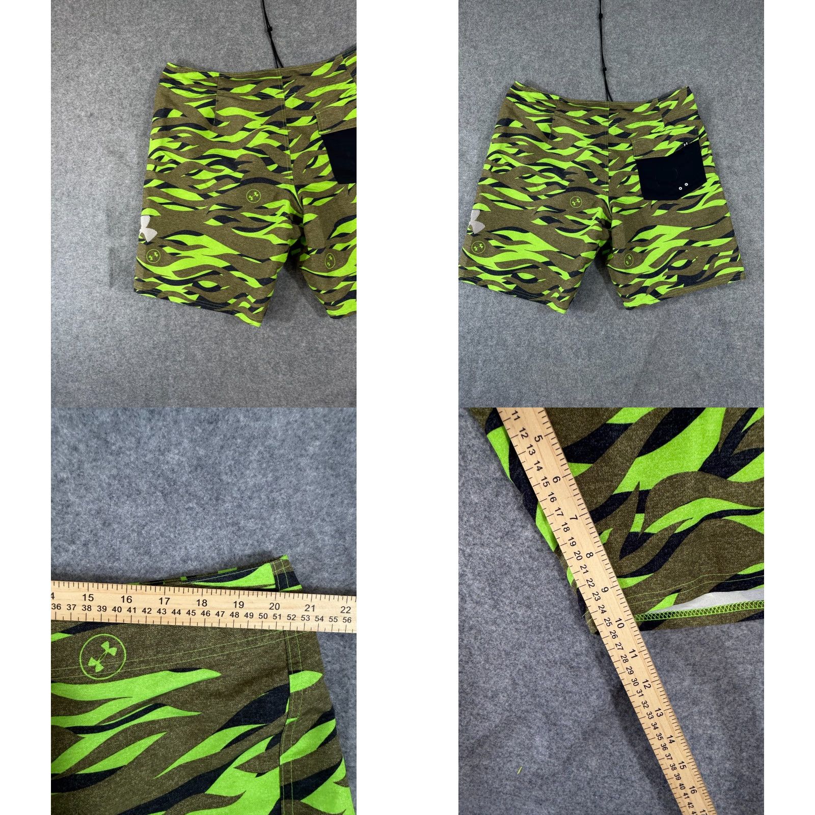 Under Armour Under Armour Board Shorts Mens 42 Green Camo Swim Trunks Heatgear Loose Fit Size US 42 / EU 58 - 8 Thumbnail