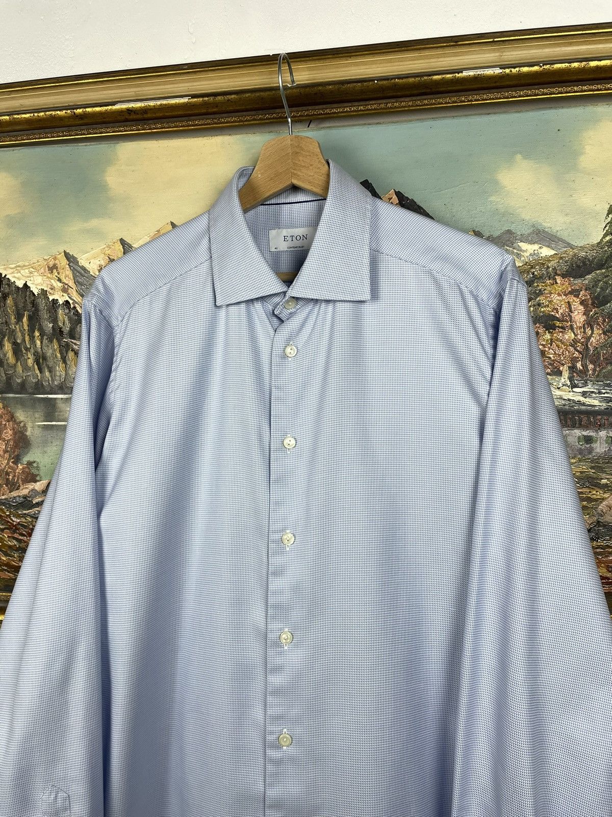 Eton Eton Blue Button Ups Shirt Old Money Luxury Designer Premium Size US XL / EU 56 / 4 - 4 Thumbnail