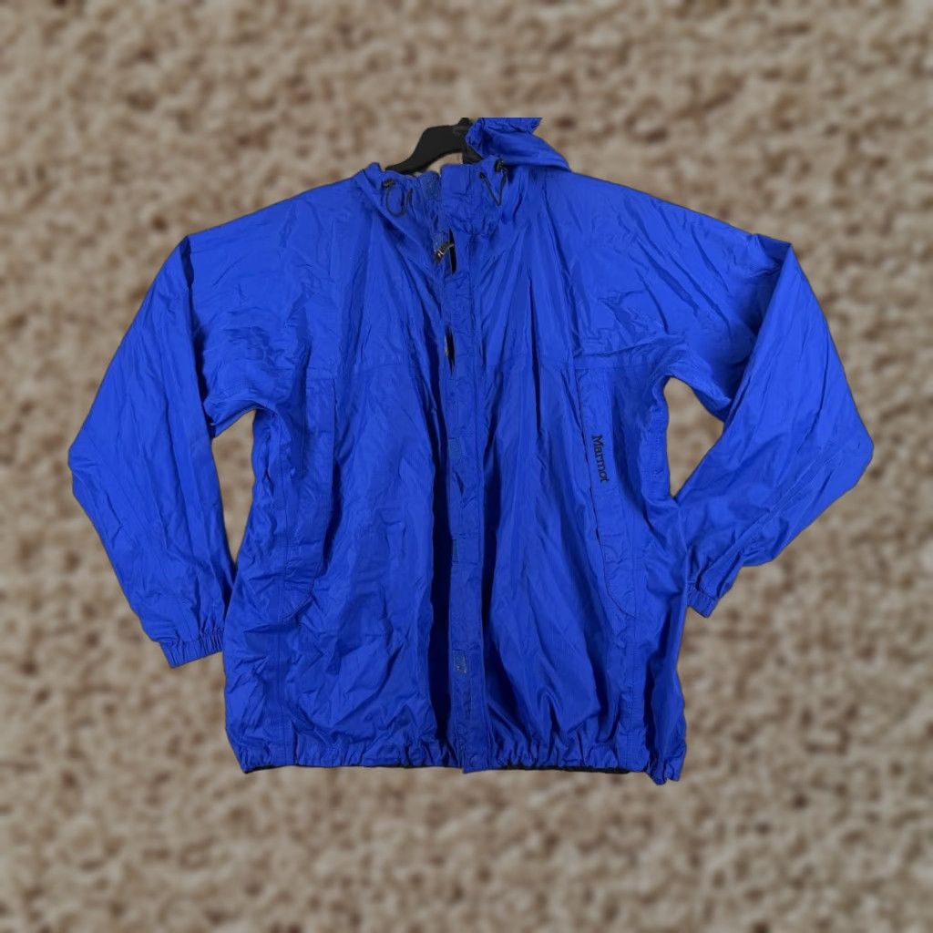 Marmot VINTAGE Marmot Jacket Adult XL Blue Windbreaker Hooded Full Zip Poly Size US XL / EU 56 / 4 - 1 Thumbnail