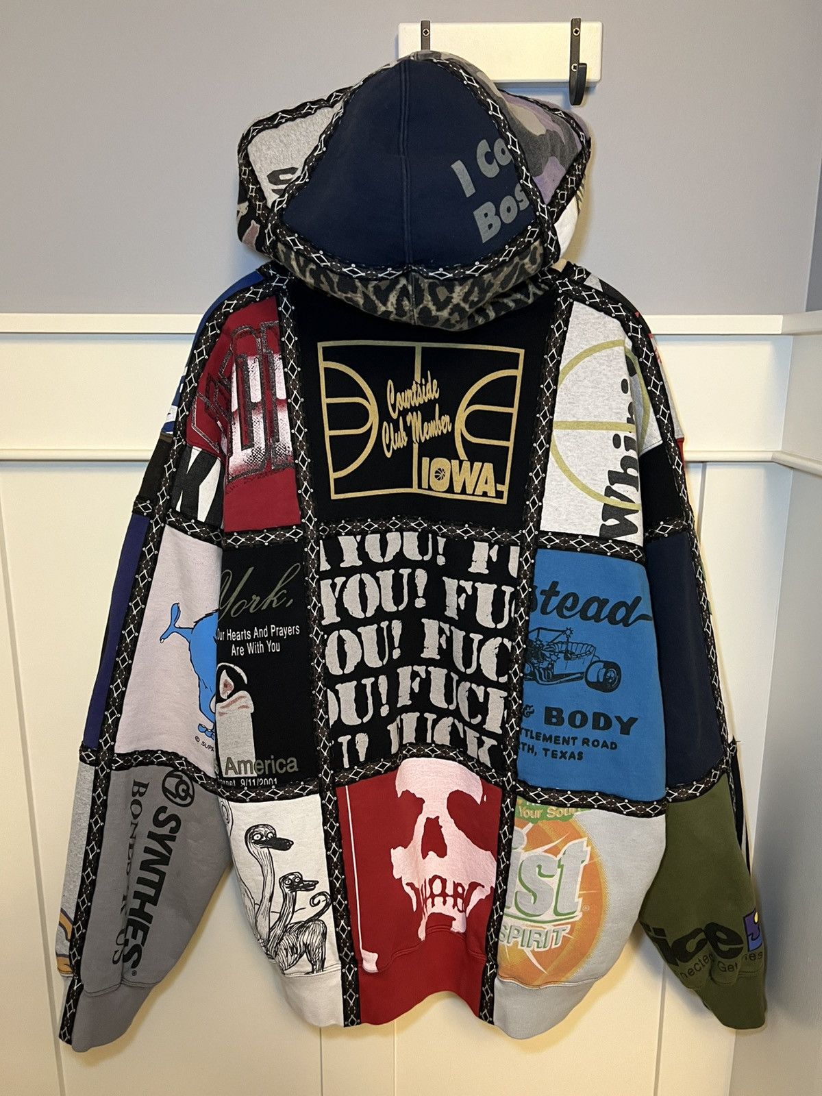 Number (N)ine × Supreme Supreme X Number (N)ine patchwork zip-up hoodie Size US XL / EU 56 / 4 - 2 Thumbnail