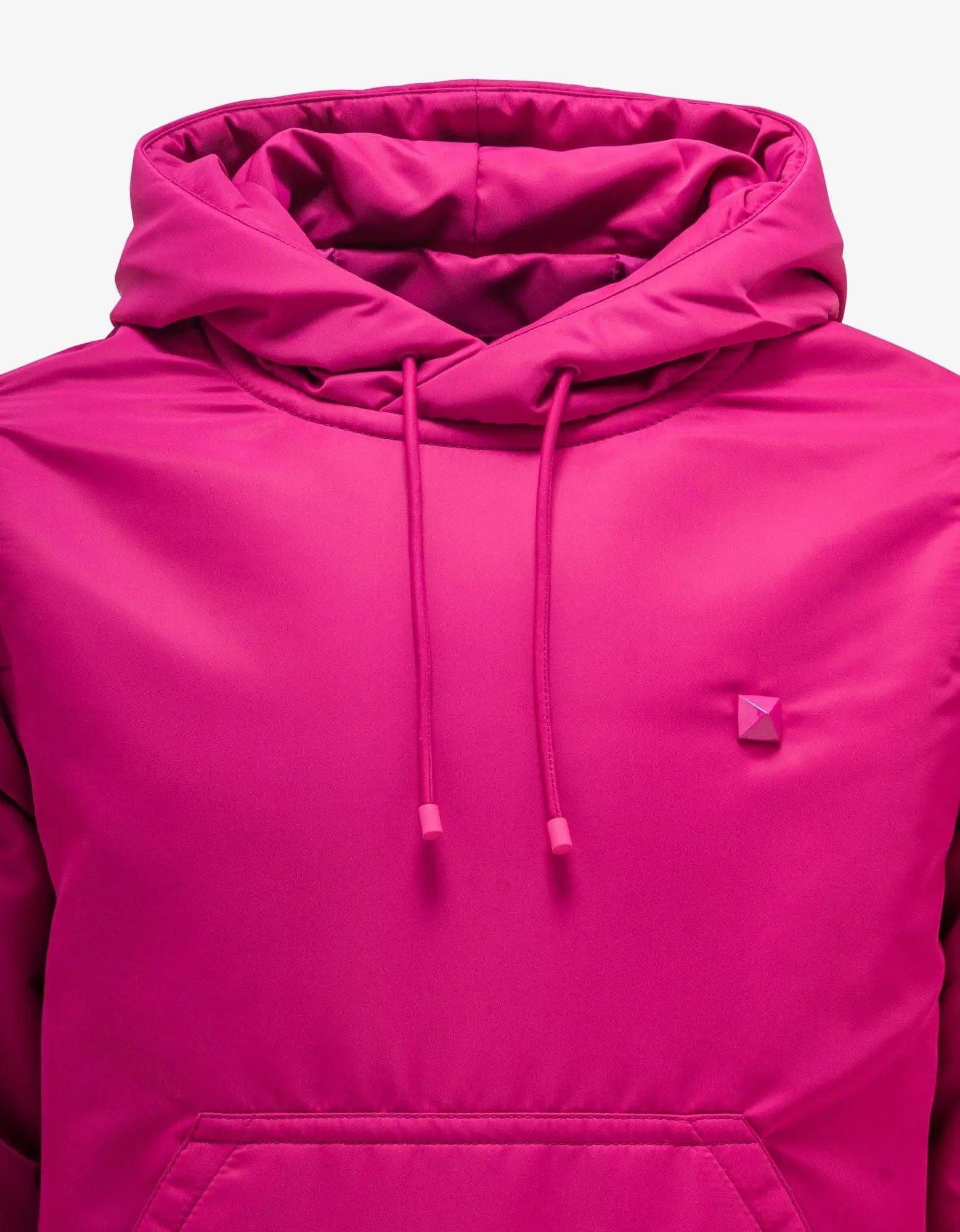 Valentino Valentino Garavani Pink PP Stud Detail Nylon Hoodie Size US M / EU 48-50 / 2 - 6 Thumbnail