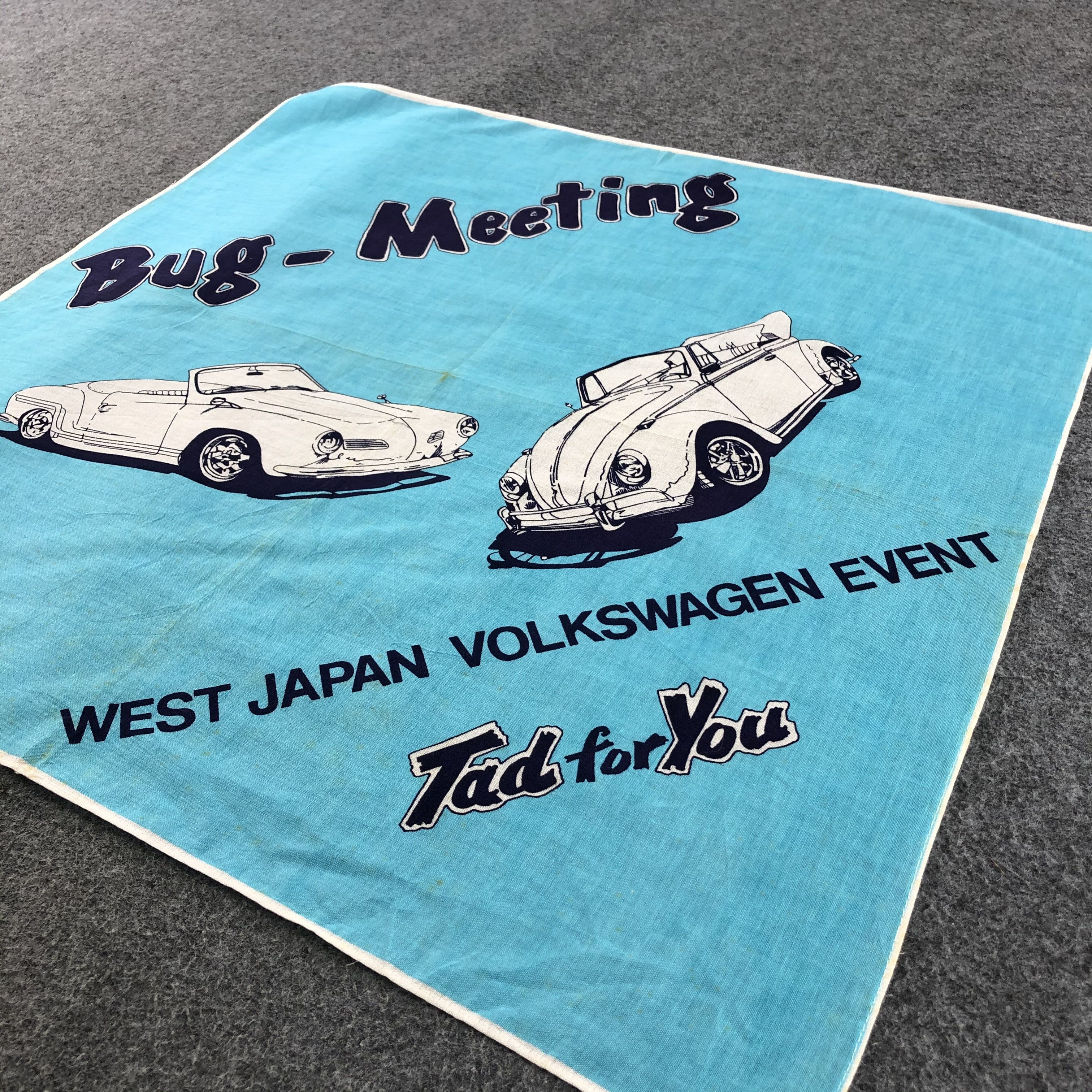 Vintage Volkswagen Handkerchief Neckerchief Bandana H1355 Size ONE SIZE - 4 Thumbnail
