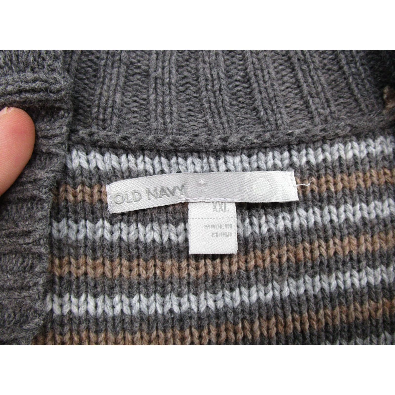 Old Navy Old Navy Striped Knit Cardigan Sweater 2XL Womens Open Front Lambswool Colorful Size XXL / US 16-18 / IT 52-54 - 2 Thumbnail