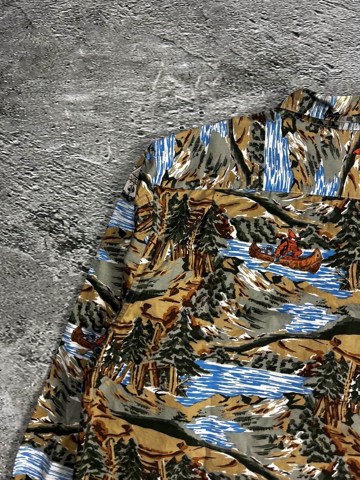 Stussy Stussy shirt landscape print button up canoe outdoor vintage Size US XL / EU 56 / 4 - 13 Thumbnail