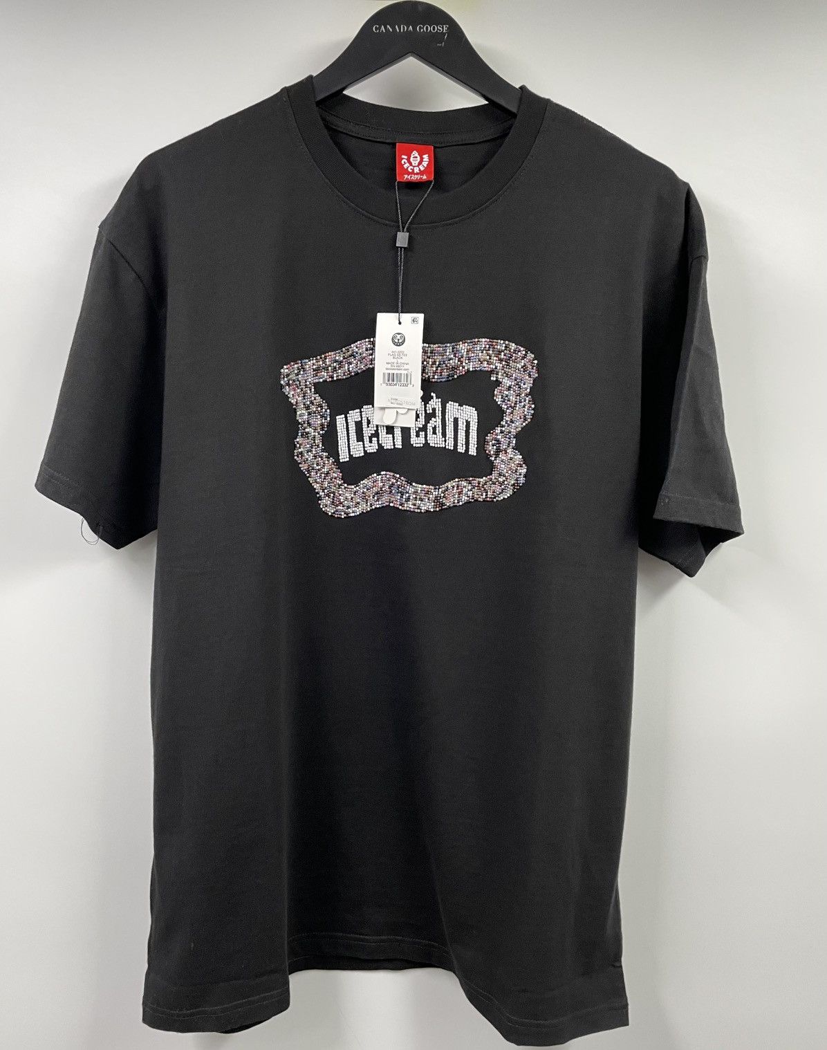 Icecream Ice Cream Flag Bead Logo Black T-Shirt Large Size US L / EU 52-54 / 3 - 10 Thumbnail