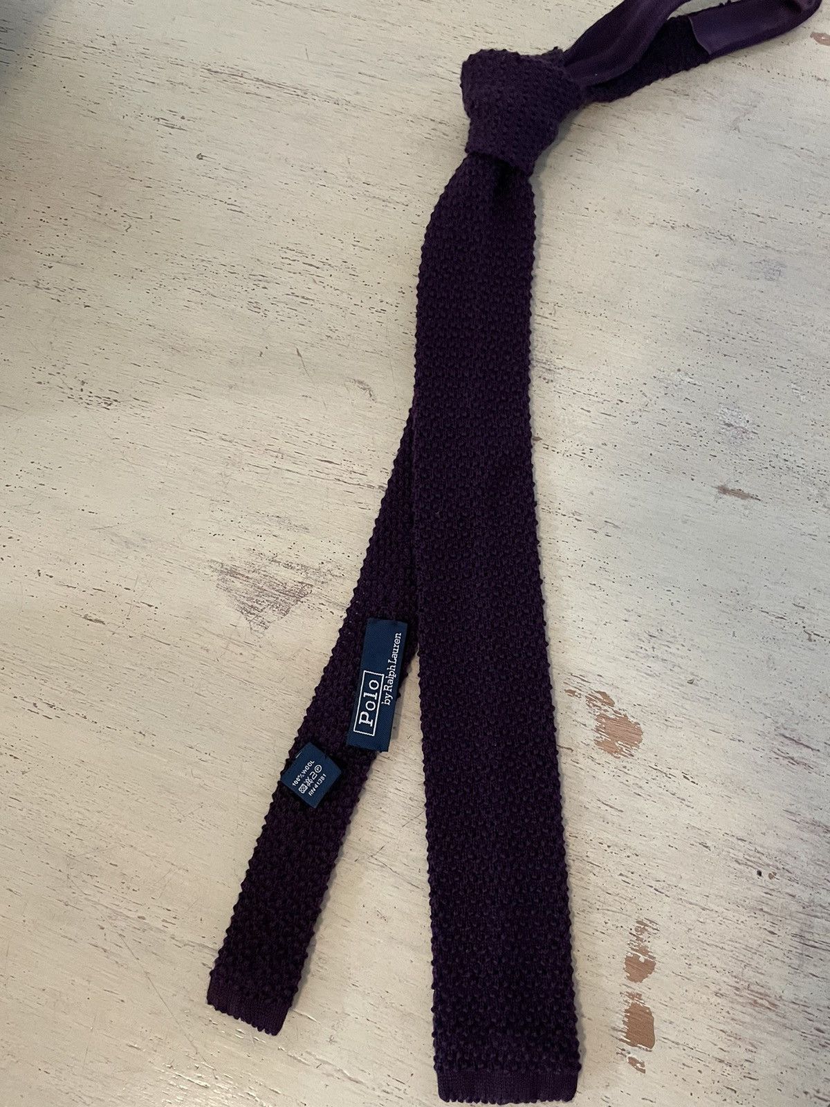 Polo Ralph Lauren Silk Knit Skinny Tie Size ONE SIZE - 2 Thumbnail