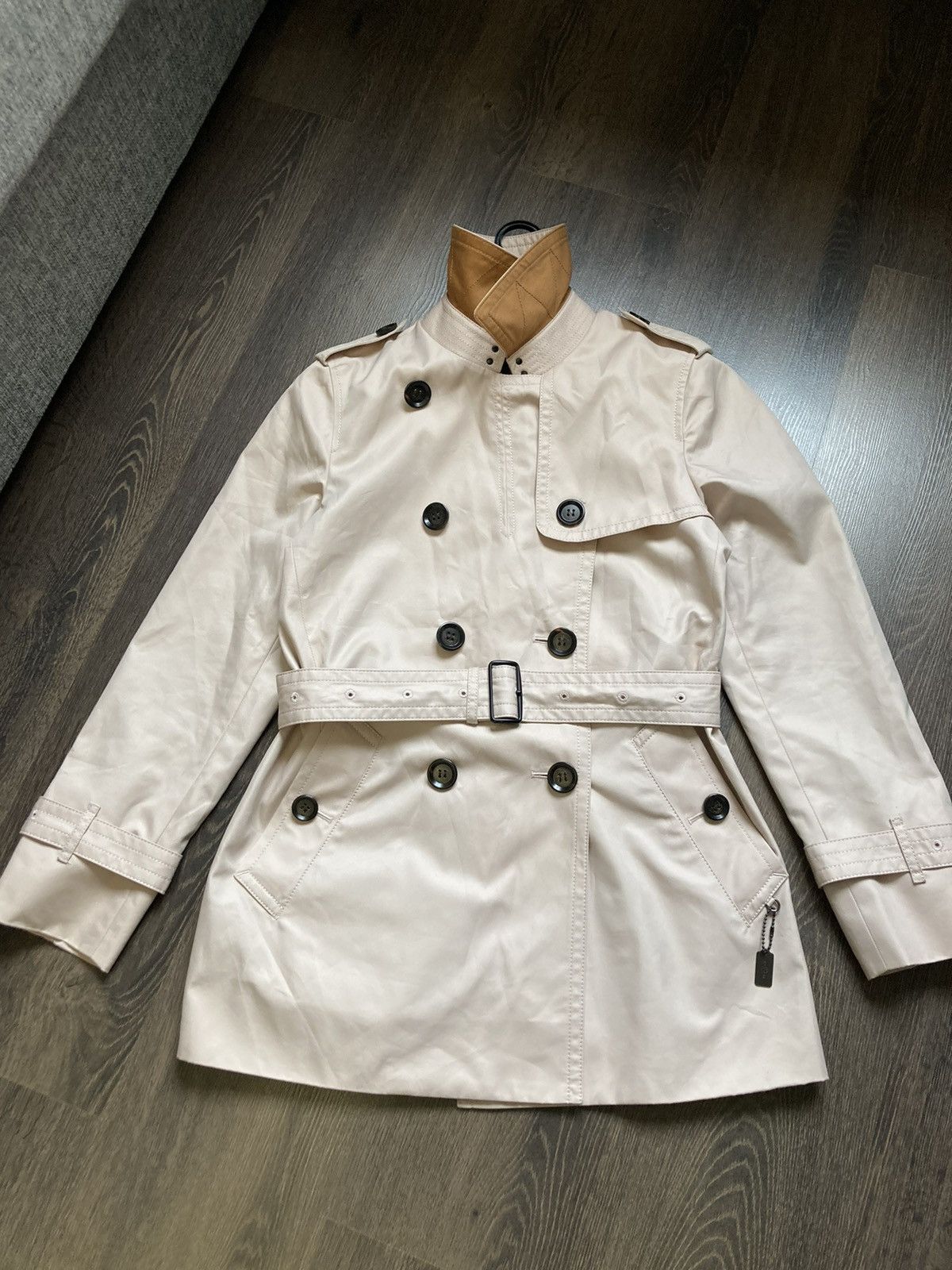 Coach × Designer Coach New York Women Waterproof Beige Trench Coat Belt S Size S / US 4 / IT 40 - 6 Thumbnail