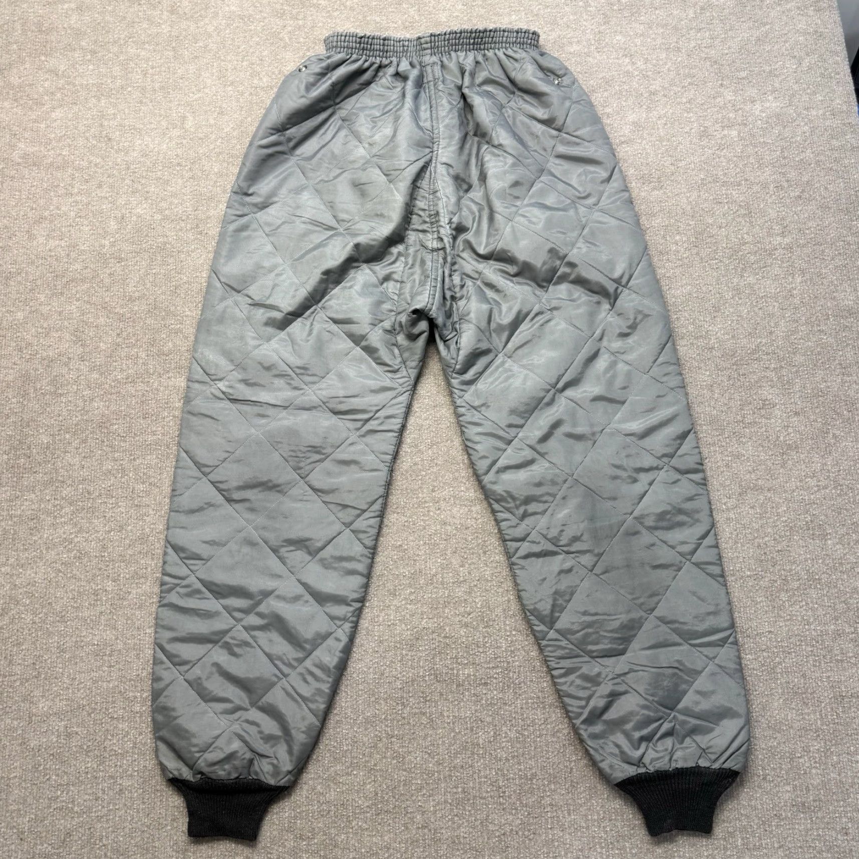 Vintage VINTAGE BVD Insulated Pants Mens M USA Made Hunting Work Wear Snap Front Gray Canvas 50s Straight Ankle 29in Inseam Mens Size US 31 - 5 Thumbnail