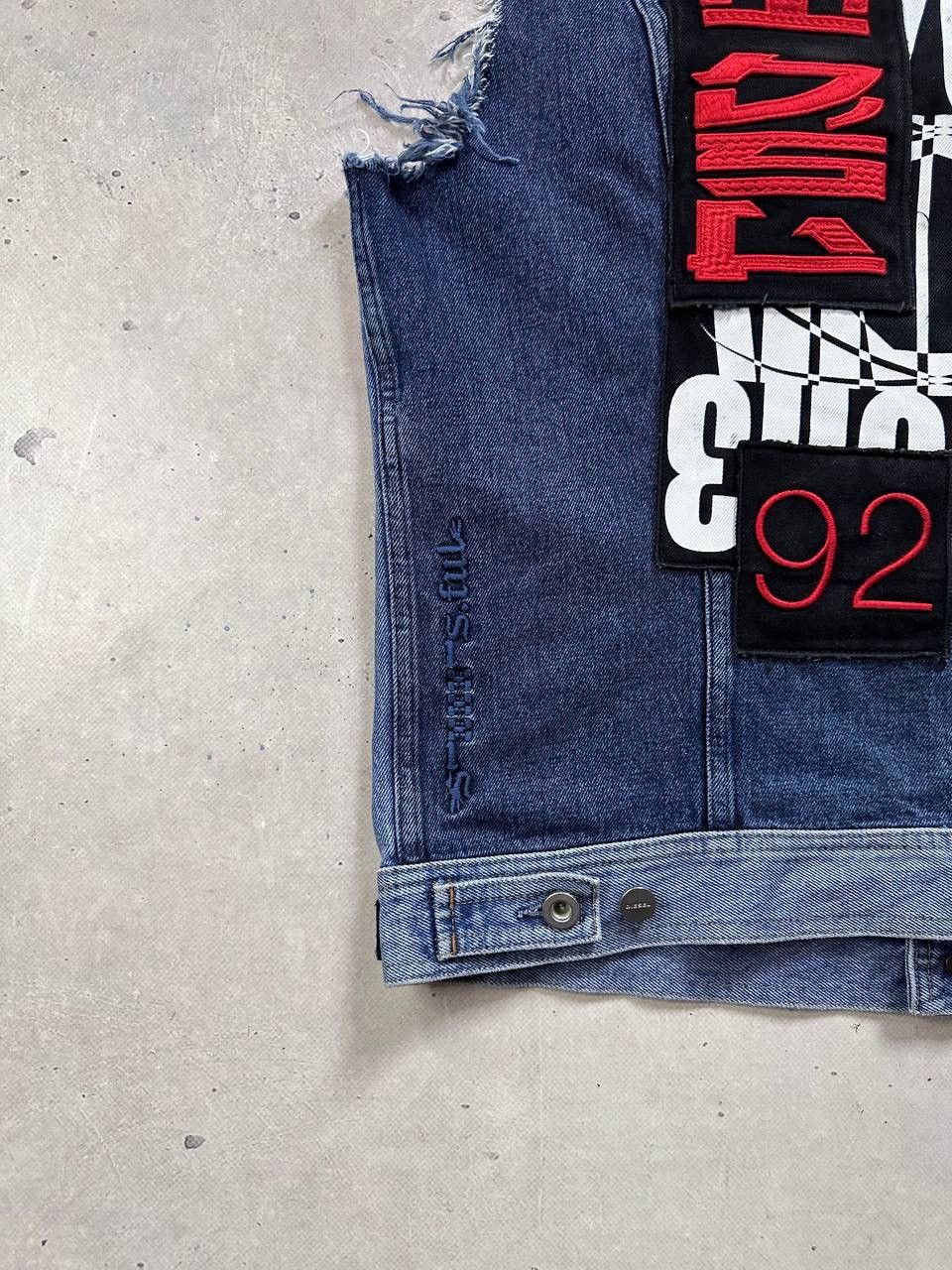 Diesel Diesel Denim Vest Punk Grunge Distressed Sleeveless Jacket Size US L / EU 52-54 / 3 - 10 Thumbnail