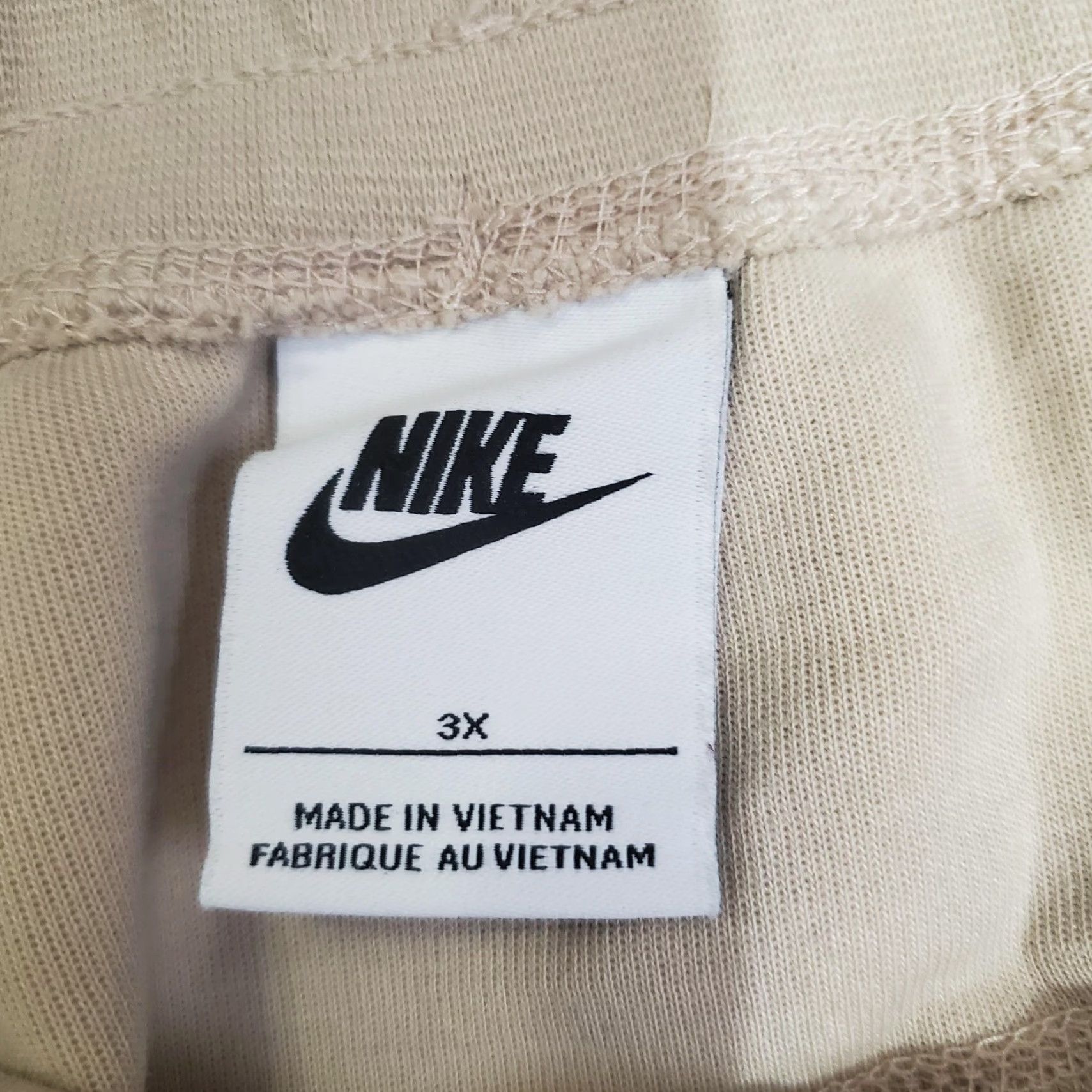 Nike VINTAGE Nike Pants Womens 3X Beige Tech Fleece Joggers Zip Pocket Athletic DA2043-206 Size 40" / US 18 - 4 Thumbnail