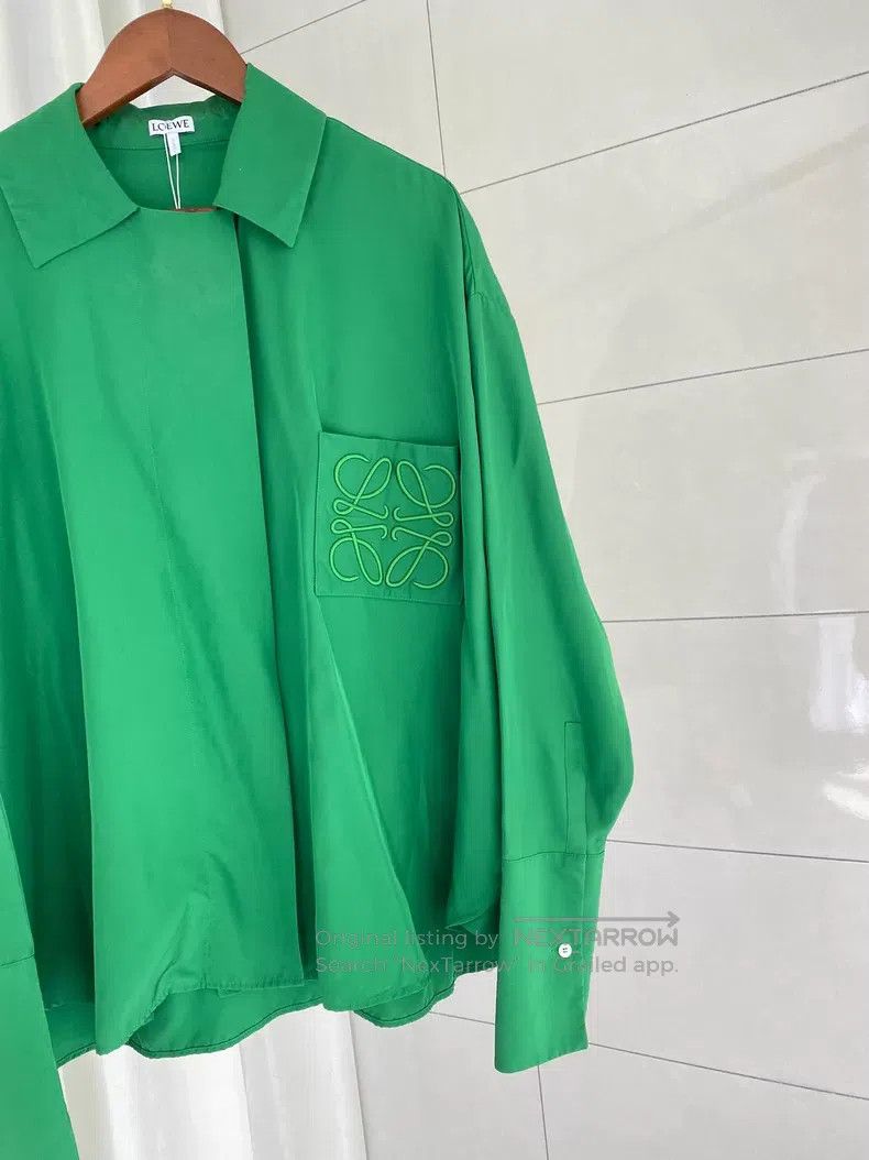Loewe Loewe Silk Pocket Logo Shirt Jacket Size XS / US 0-2 / IT 36-38 - 3 Thumbnail